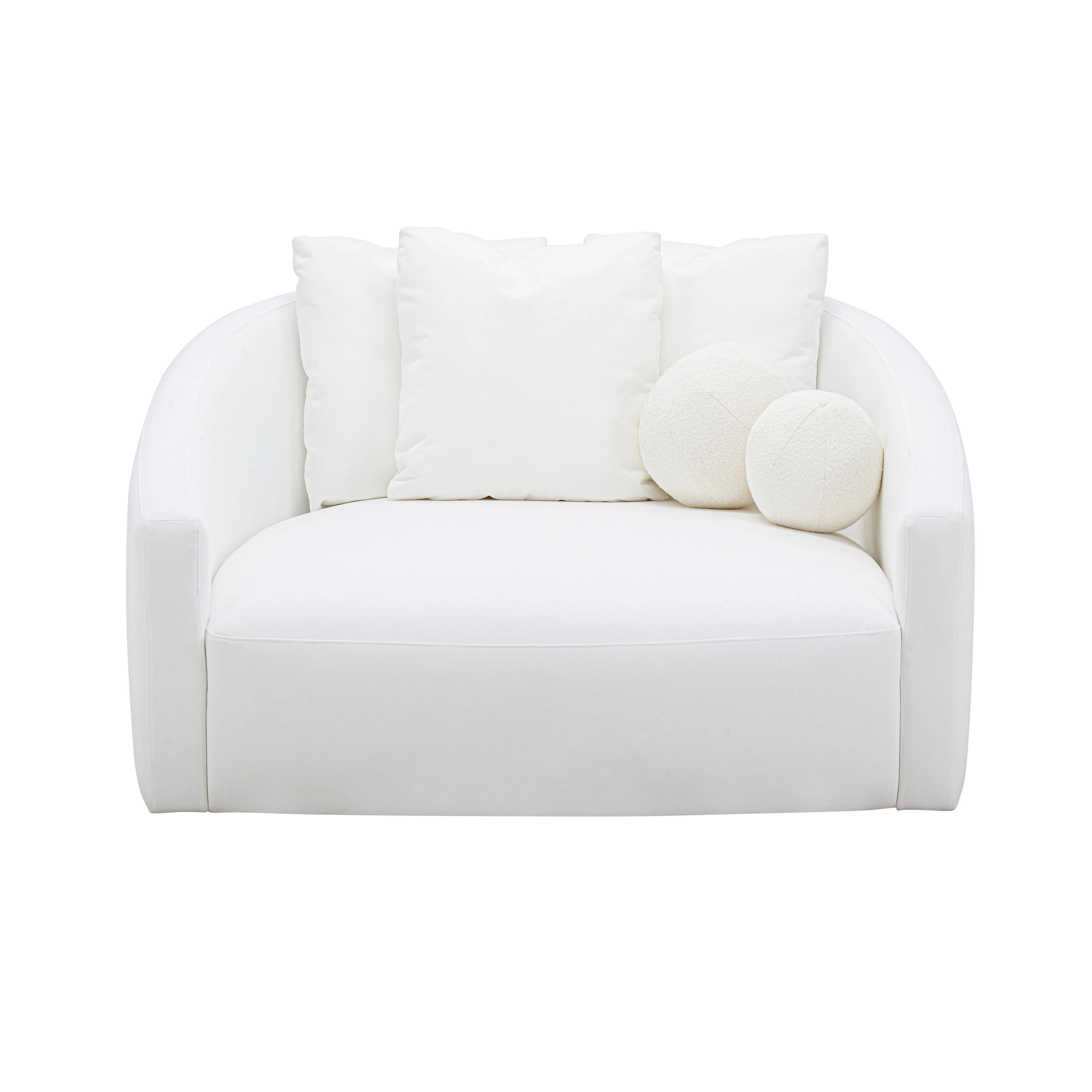 Hanim Cream Linen Daybed - Image 3