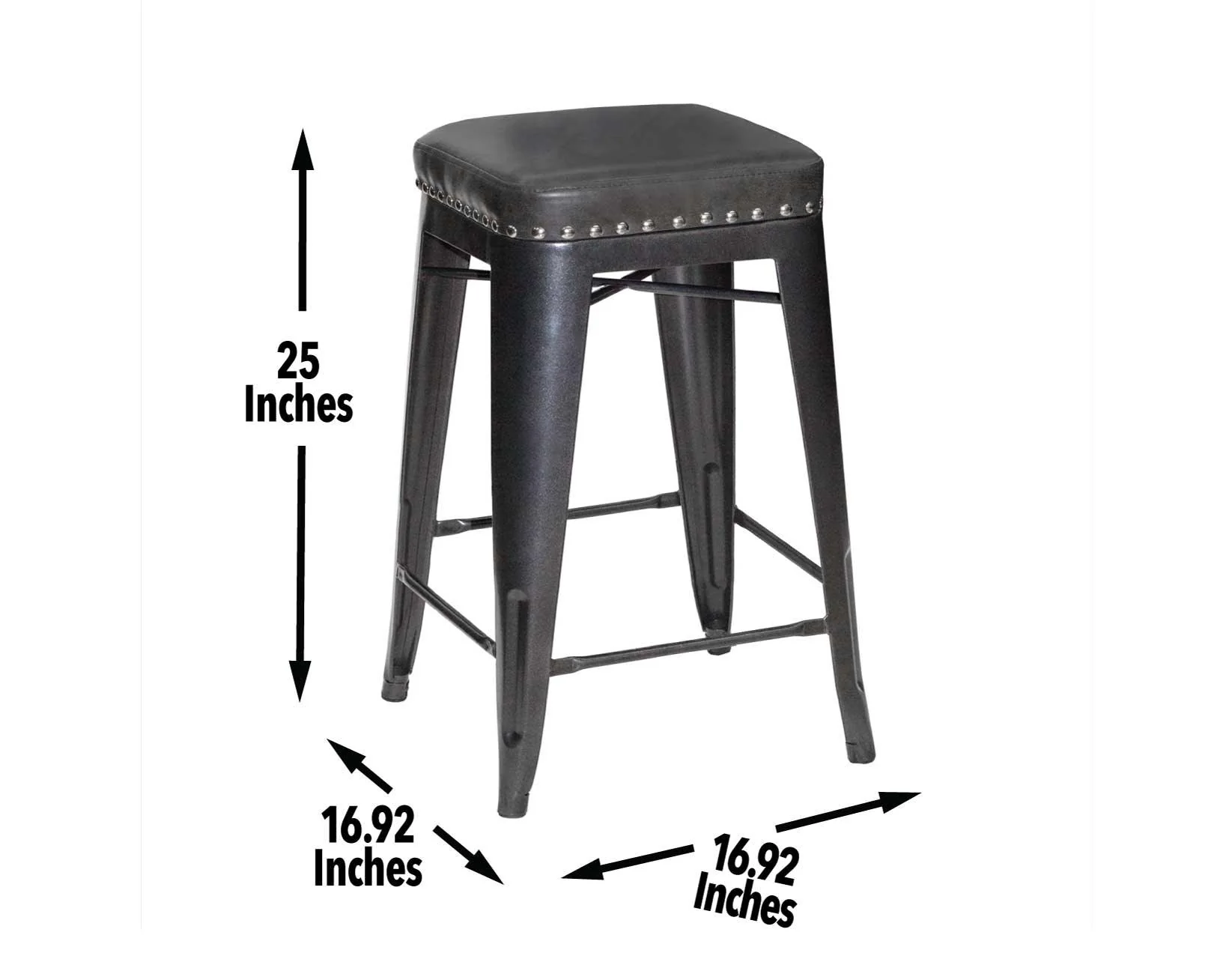 Hank 24″ Backless Counter Stool - Image 4