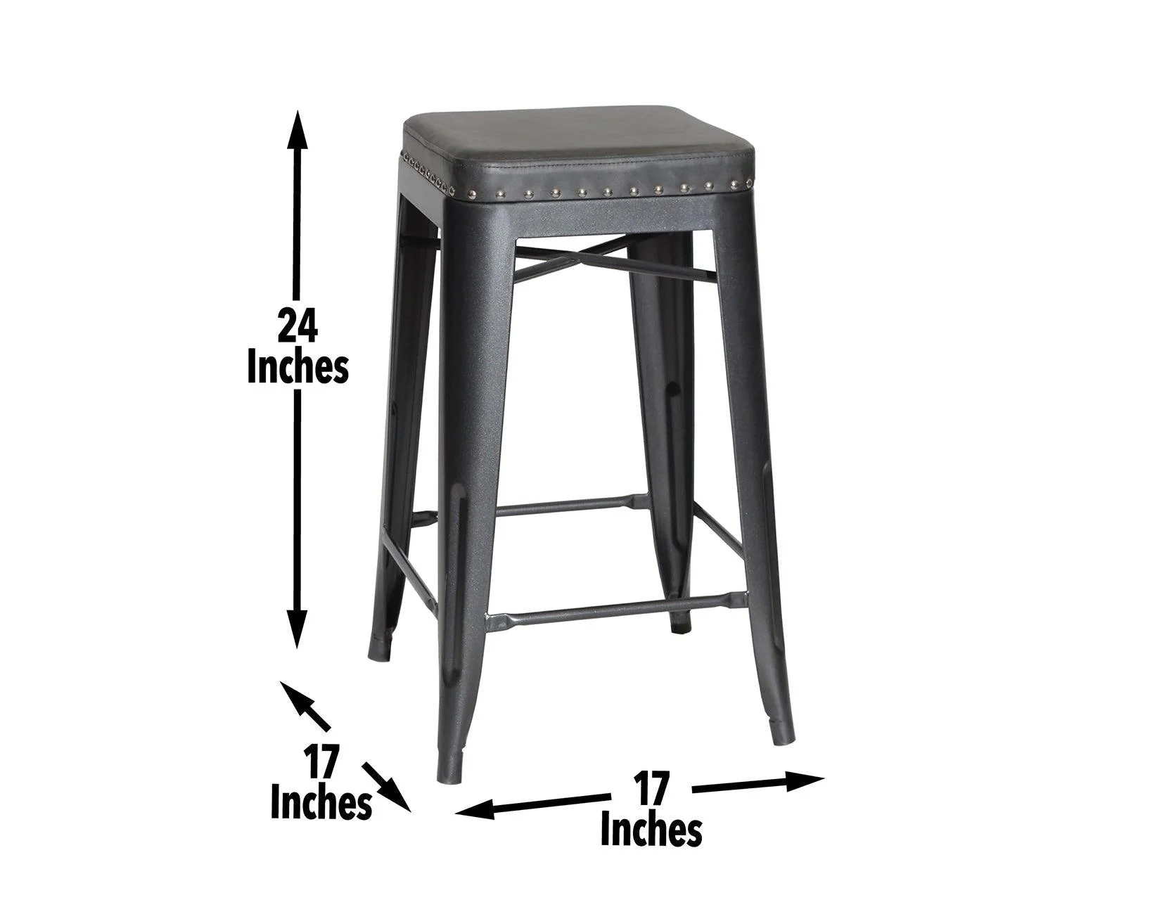 Hank 24″ Backless Counter Stool - Image 6