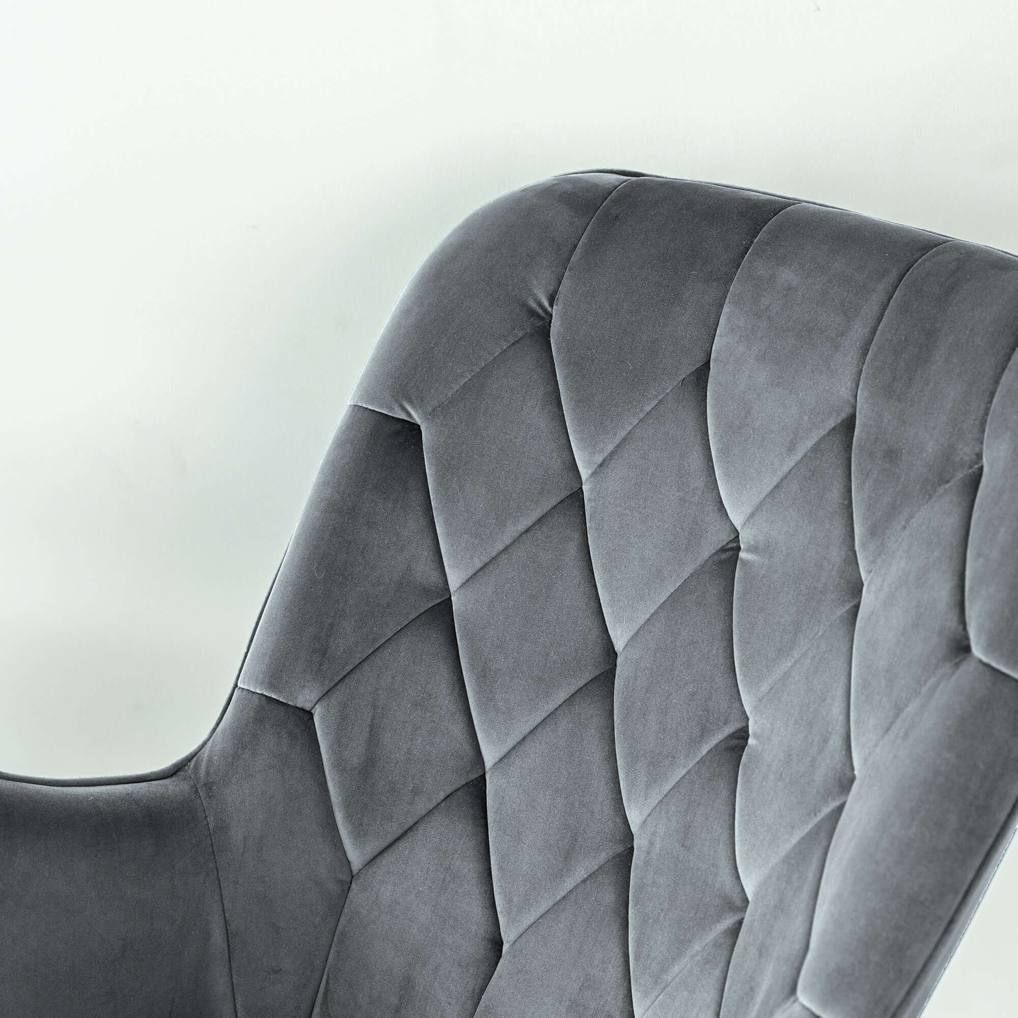 Hannah Mid Century Modern Rocking Chair In Dark Grey - Image 4