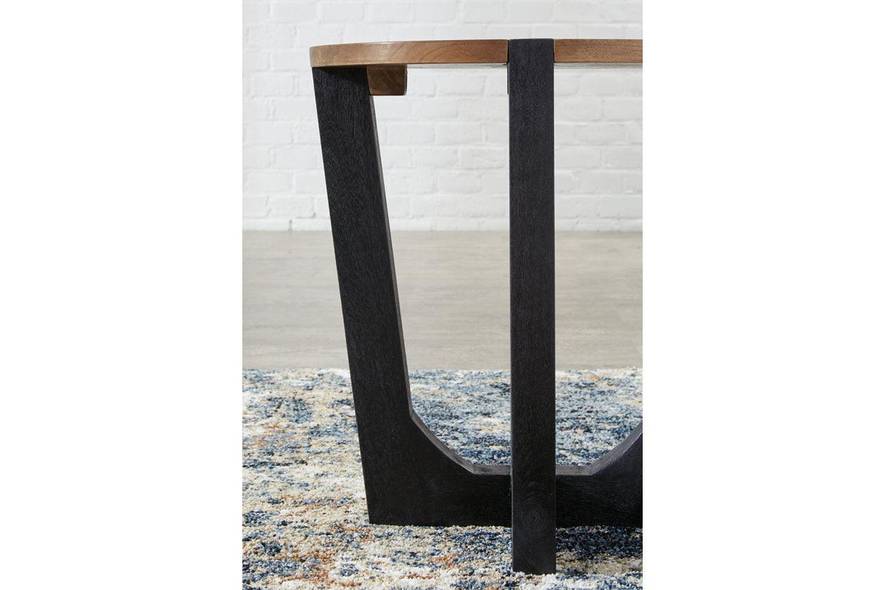 Hanneforth Brown/Black Coffee Table and 2 End Tables - Image 11