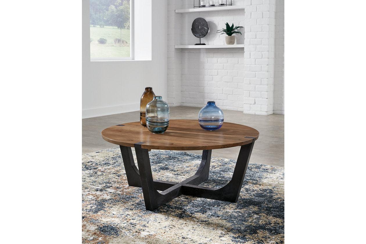 Hanneforth Brown/Black Coffee Table and 2 End Tables - Image 12