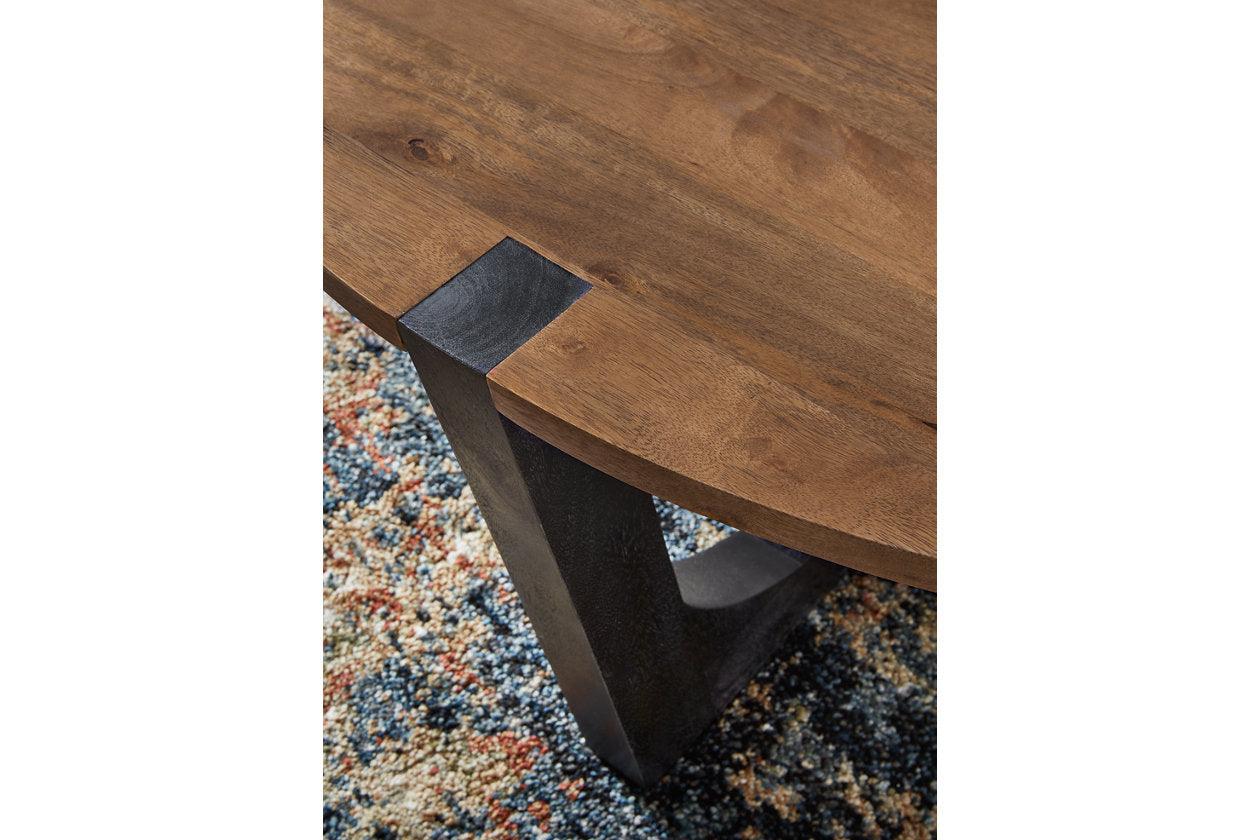 Hanneforth Brown/Black Coffee Table and 2 End Tables - Image 13