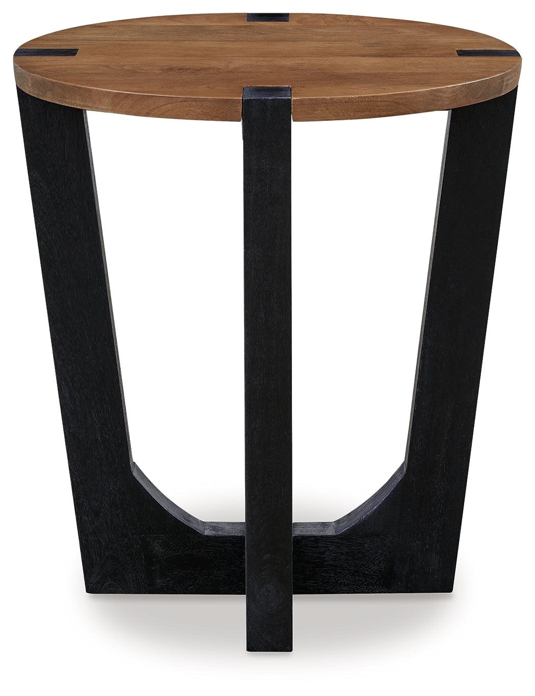 Hanneforth Brown/Black End Table - Image 2