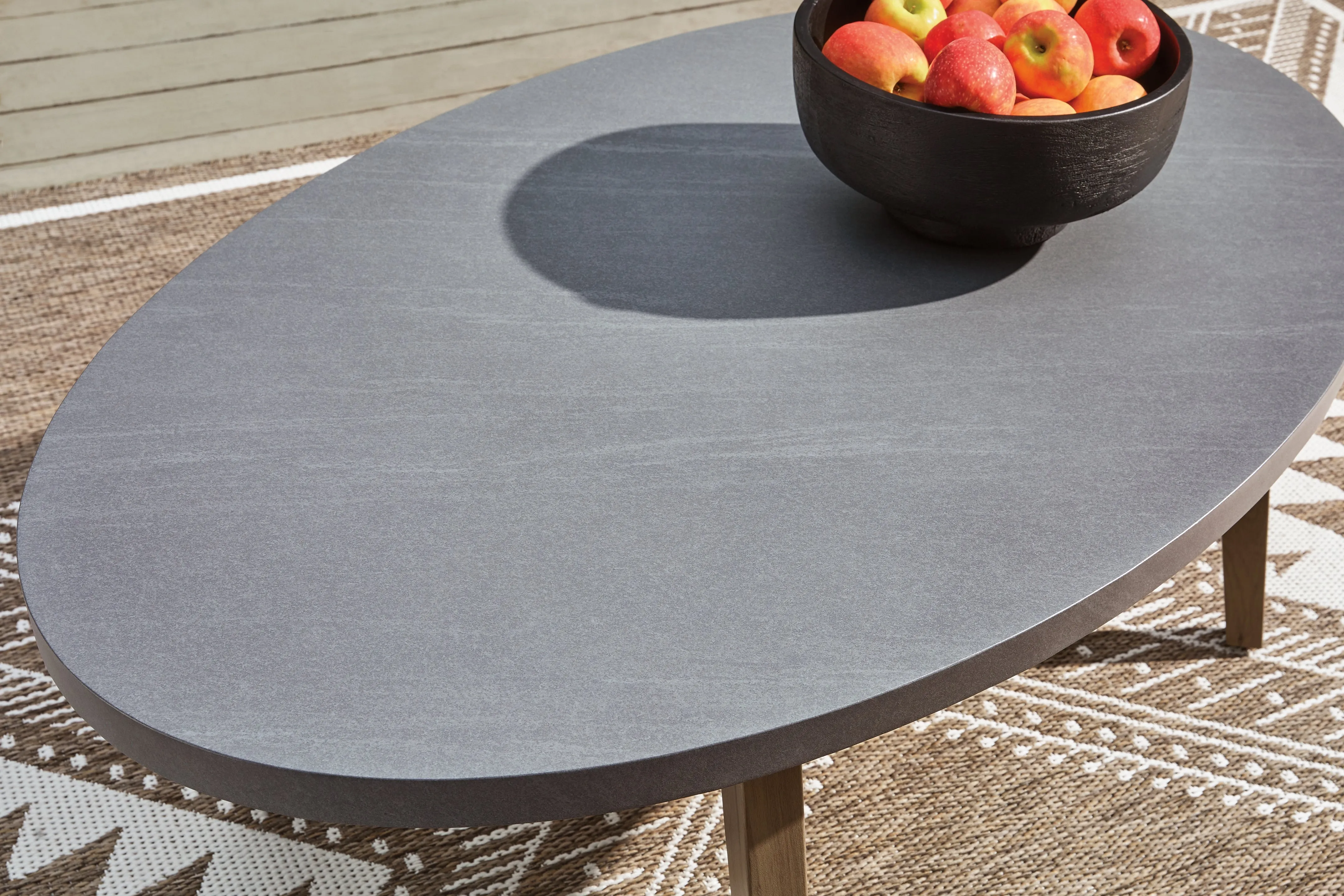 Harmony Headlands Natural/Gray Oval Cocktail Table - Image 2