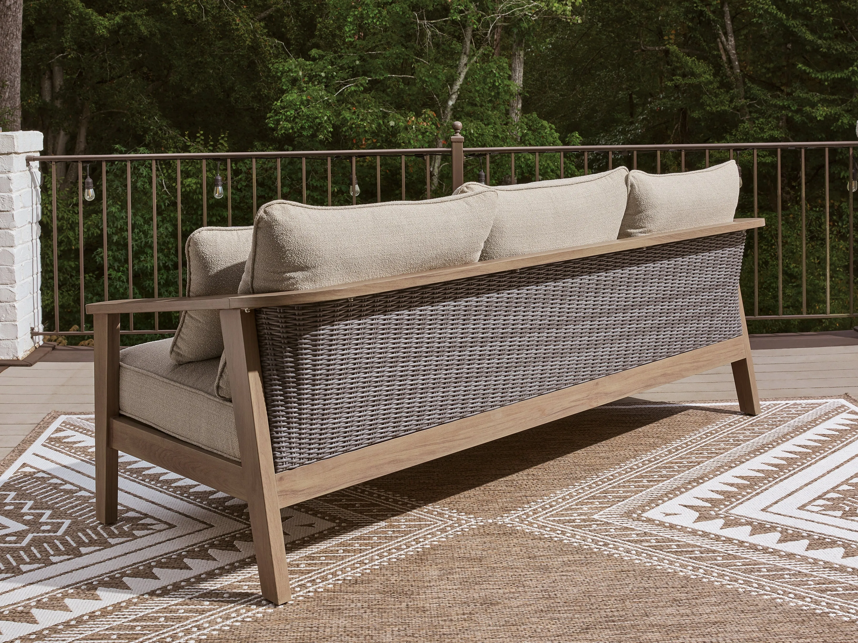 Harmony Headlands Natural/Gray Sofa with Cushion - Image 2
