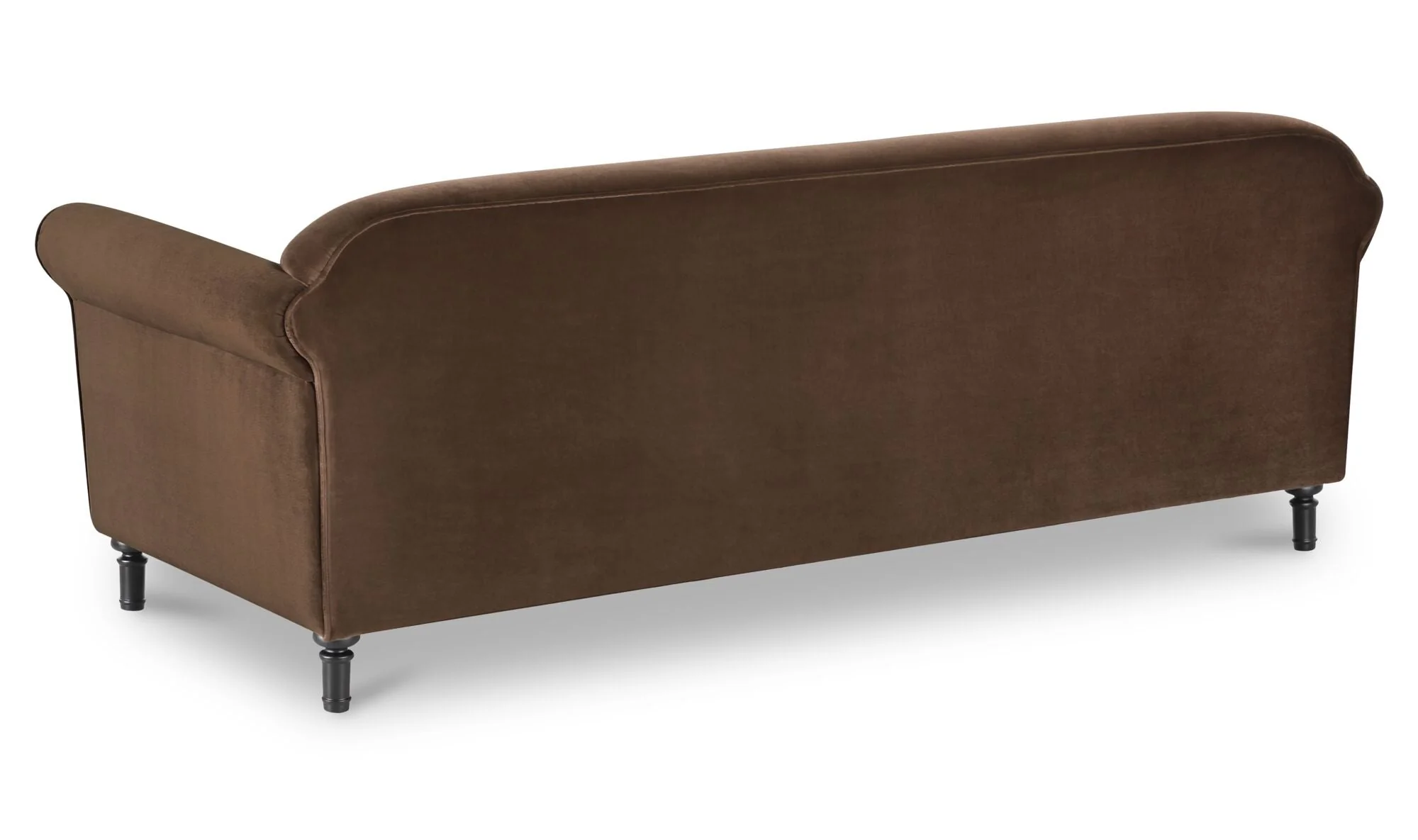 Harmony Sofa Dark Brown Faux Mohair - Image 5