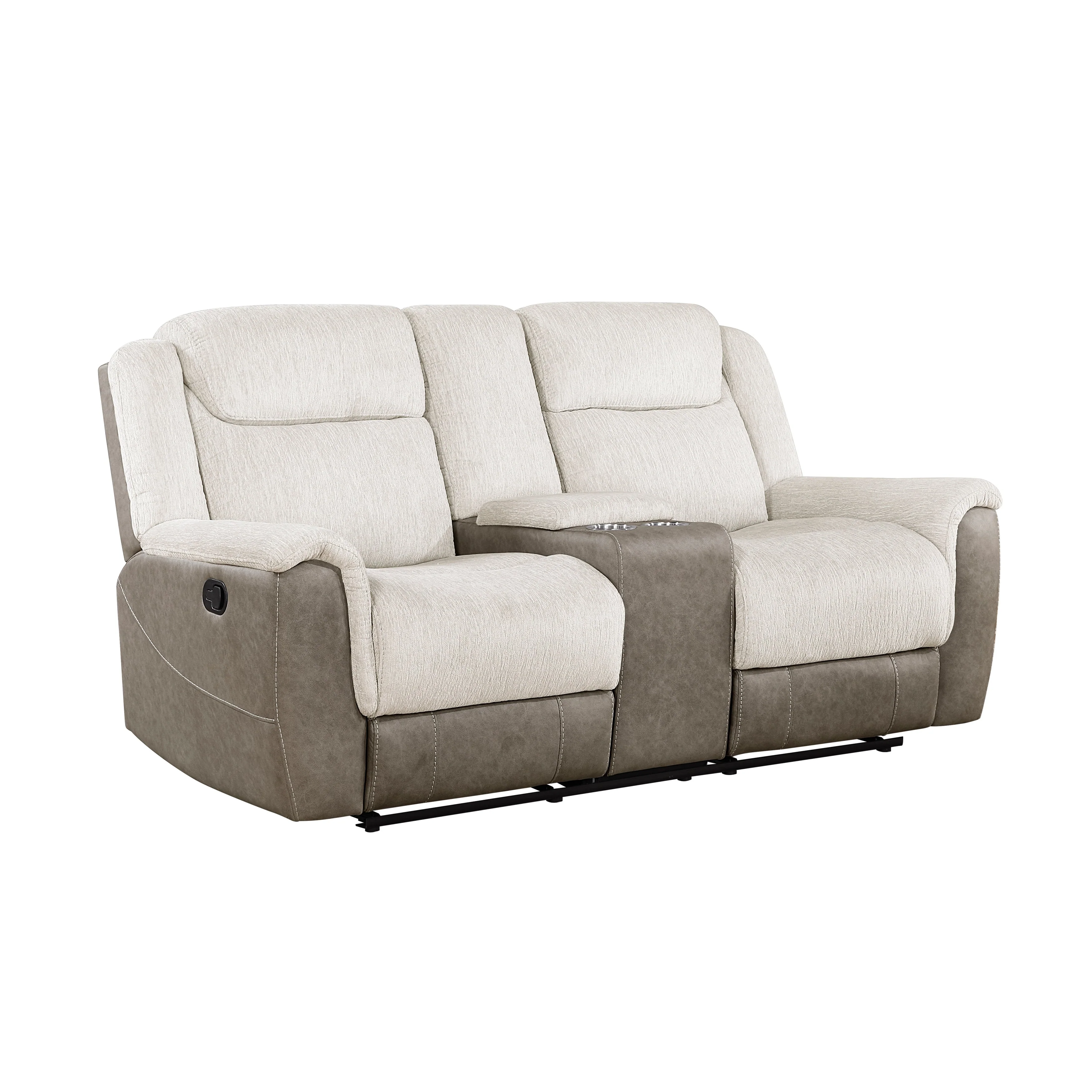 Harriette Beige/Brown Double Reclining Living Room Set - Image 8