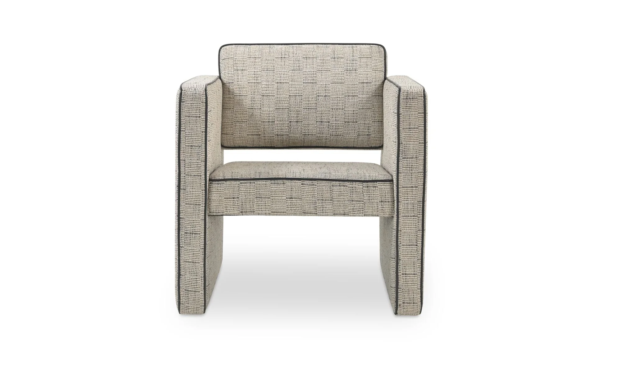 Harris Accent Chair Black And Beige Weave - Image 2