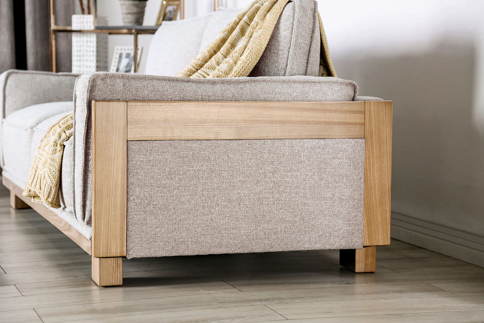 Harstad Light Brown/Natural Loveseat - Image 4