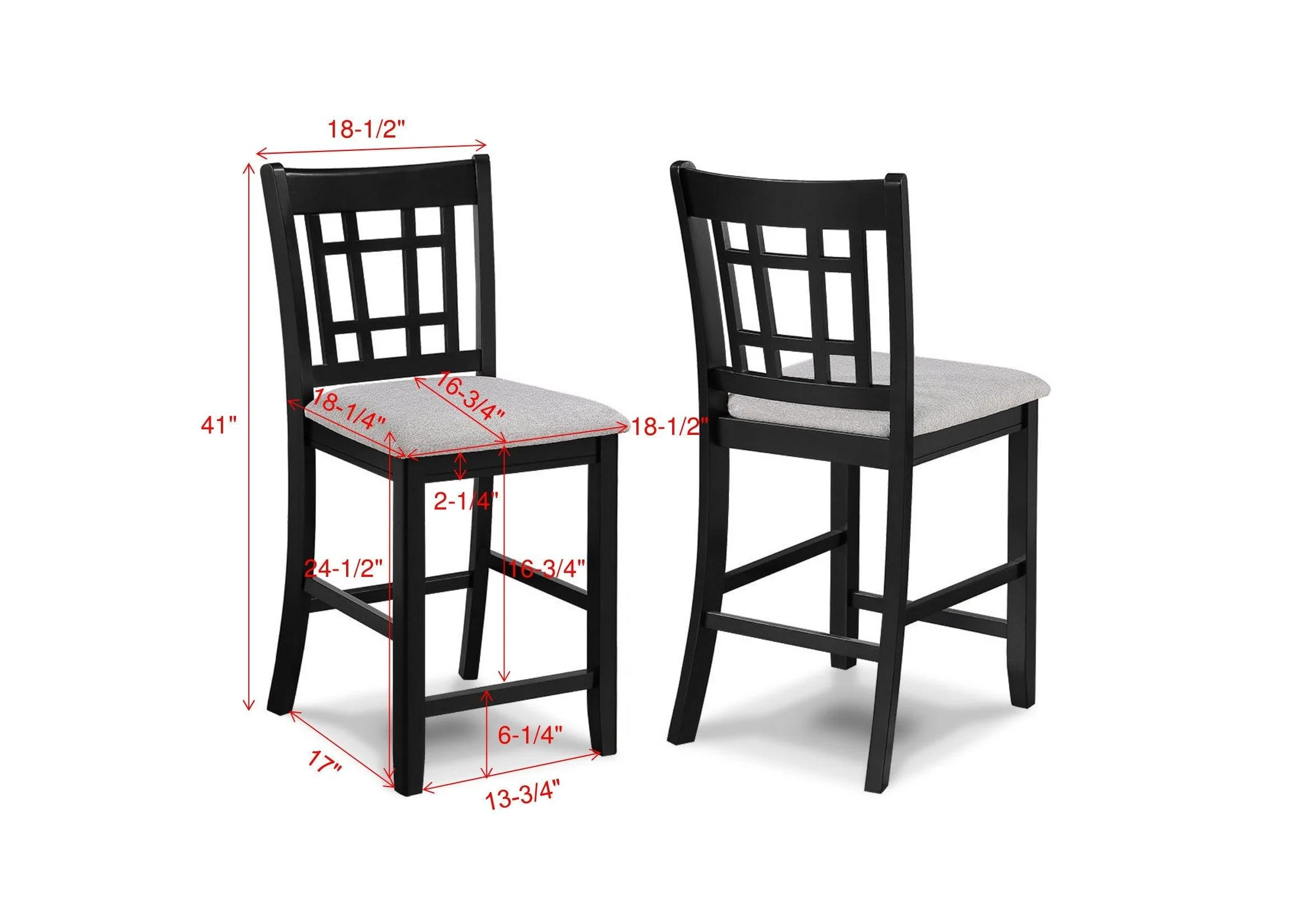 Hartwell Light Gray Counter Height Dining Chair, Set of 2 - Image 4