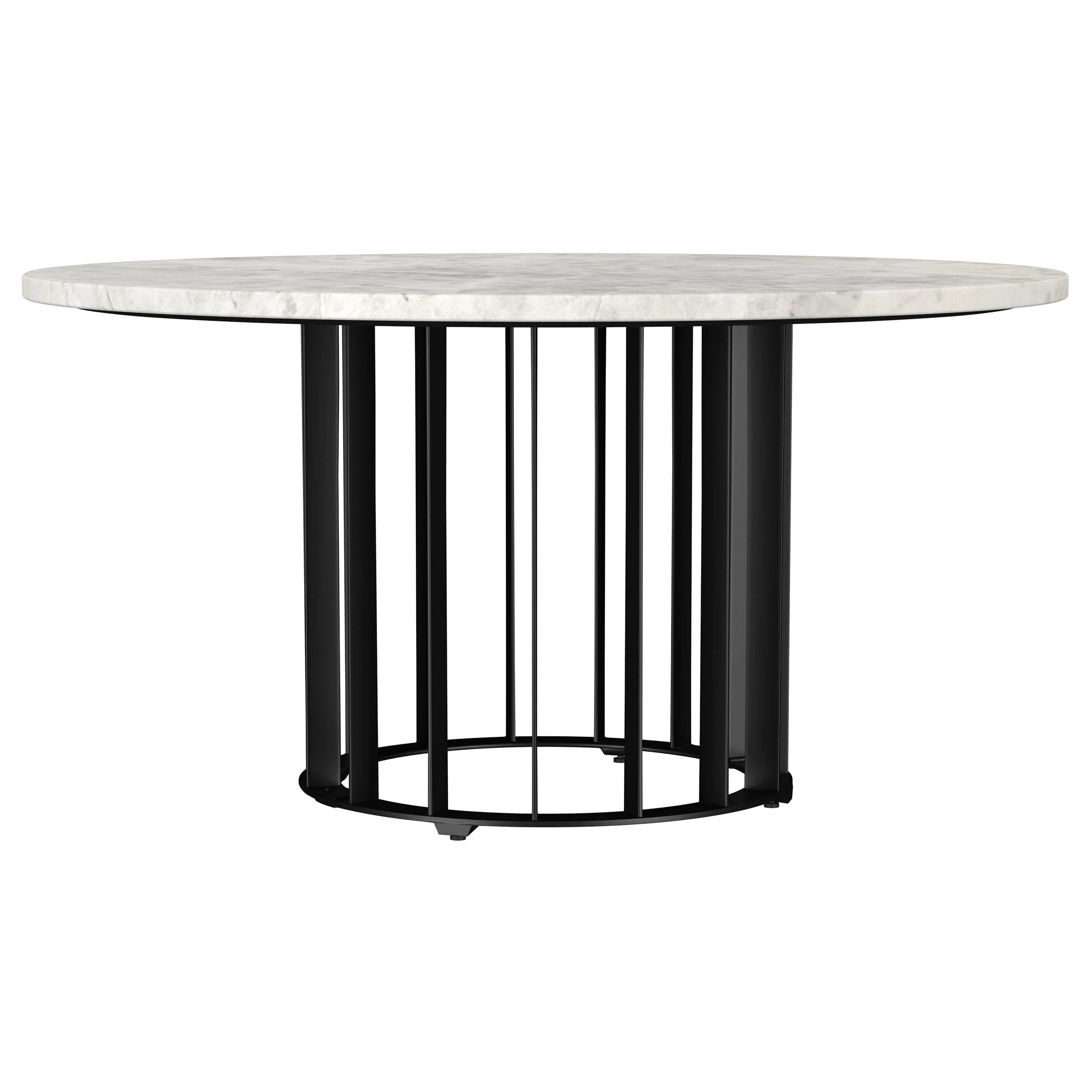 Haven Black 2-Piece Round Marble Coffee and End Table Set - Image 6