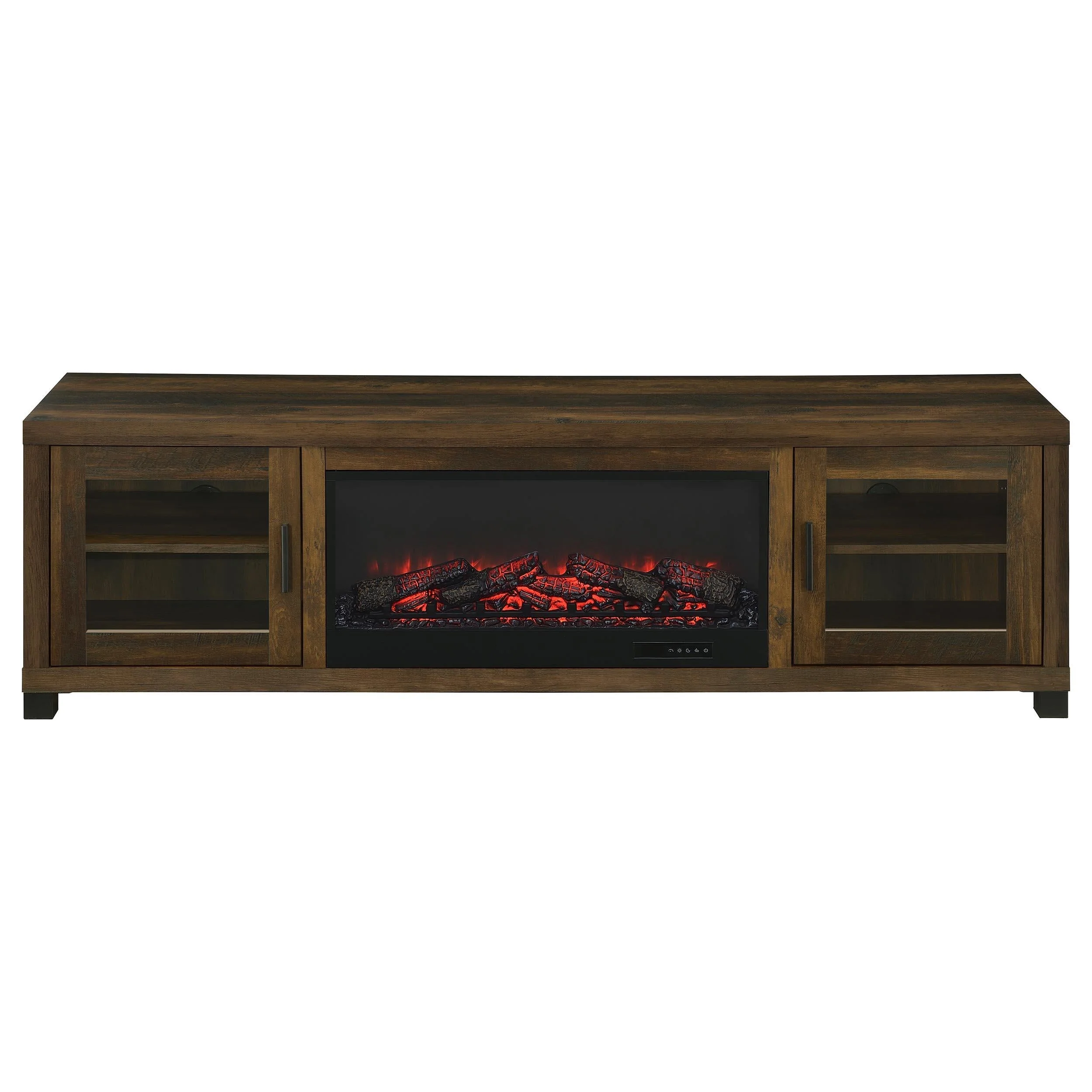 Havering Dark Pine 71-inch TV Stand Fireplace Media Console - Image 5