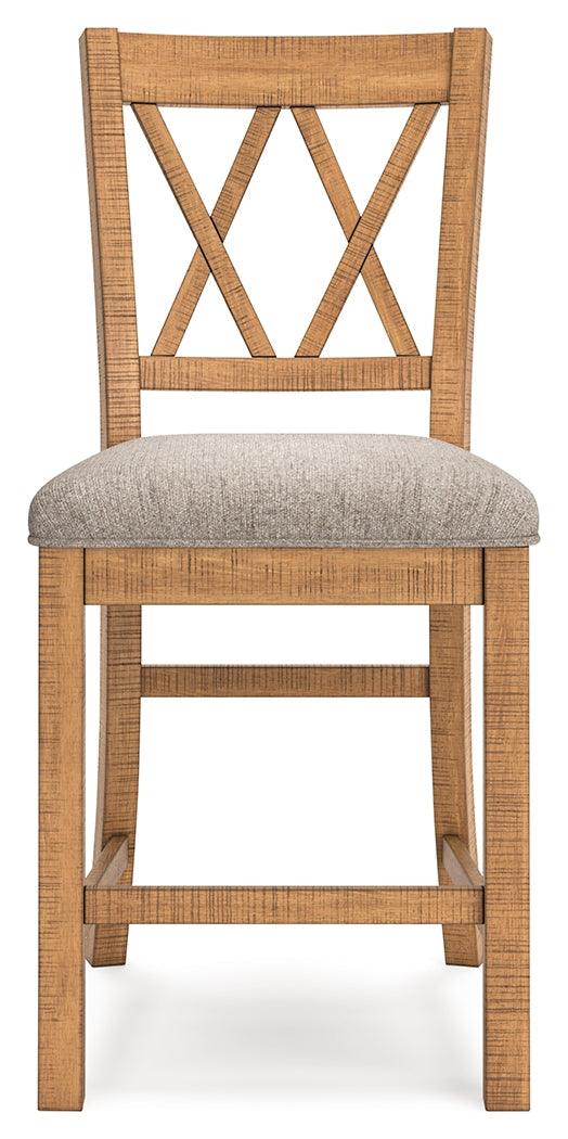 Havonplane Light Brown Pine Counter Height Dining Table and 6 Barstools - Image 10