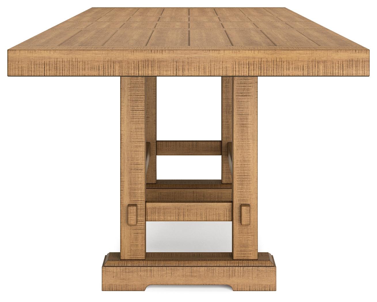 Havonplane Light Brown Pine Counter Height Dining Table and 6 Barstools - Image 4