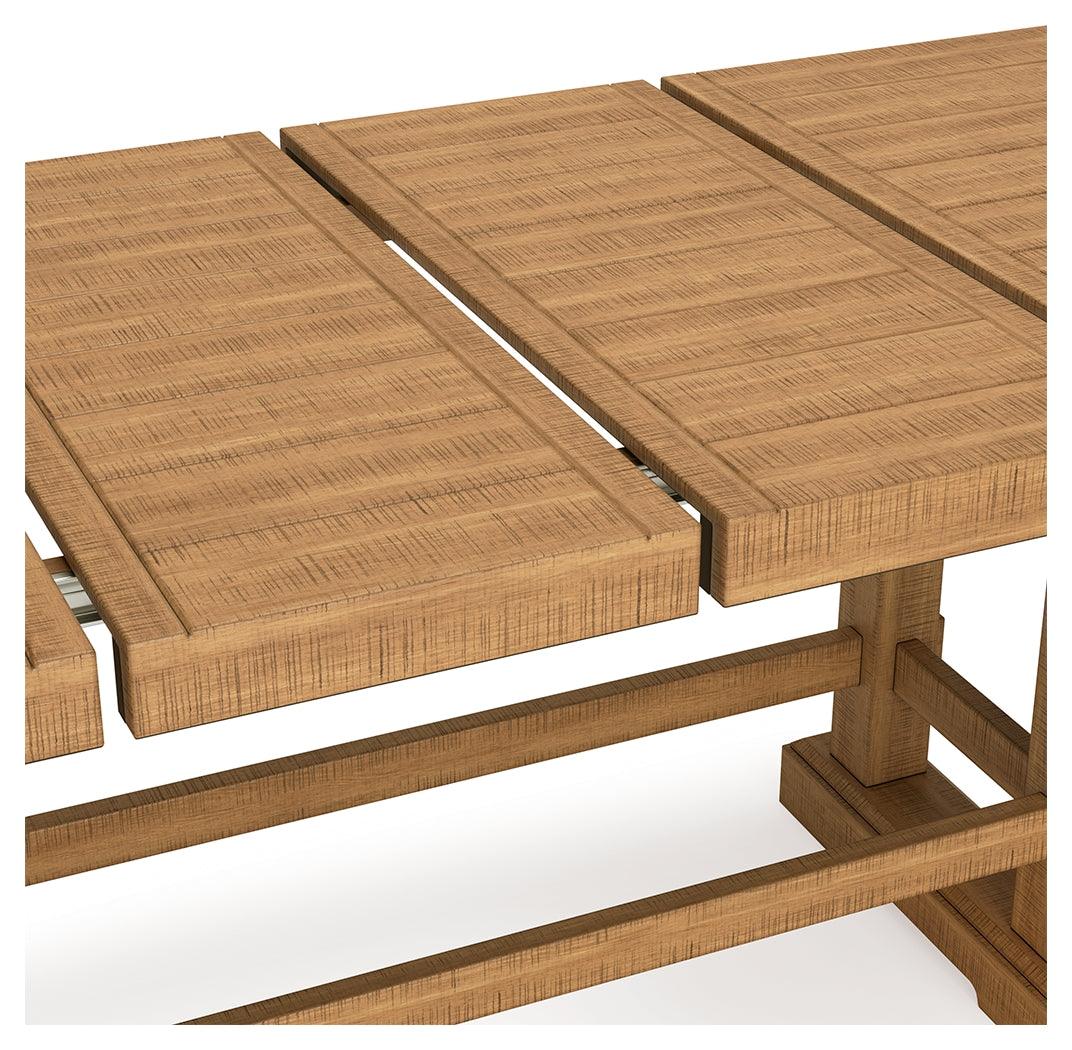Havonplane Light Brown Pine Counter Height Dining Table and 6 Barstools - Image 8