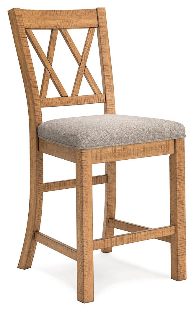 Havonplane Light Brown Pine Counter Height Dining Table and 6 Barstools - Image 9