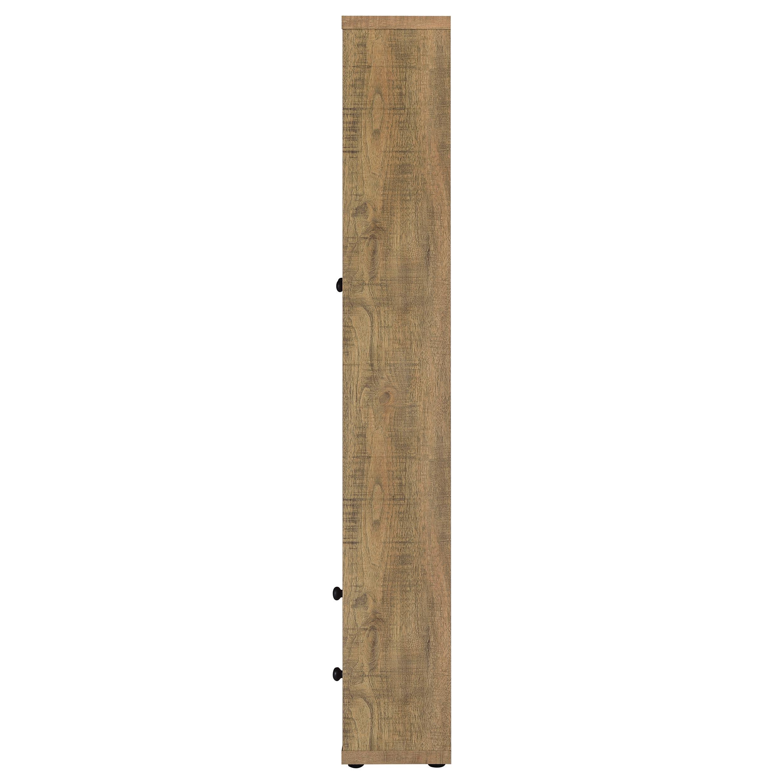 Hawthorne Mango 4-Shelf Glass Door Tall Cabinet with Drawers - Image 6