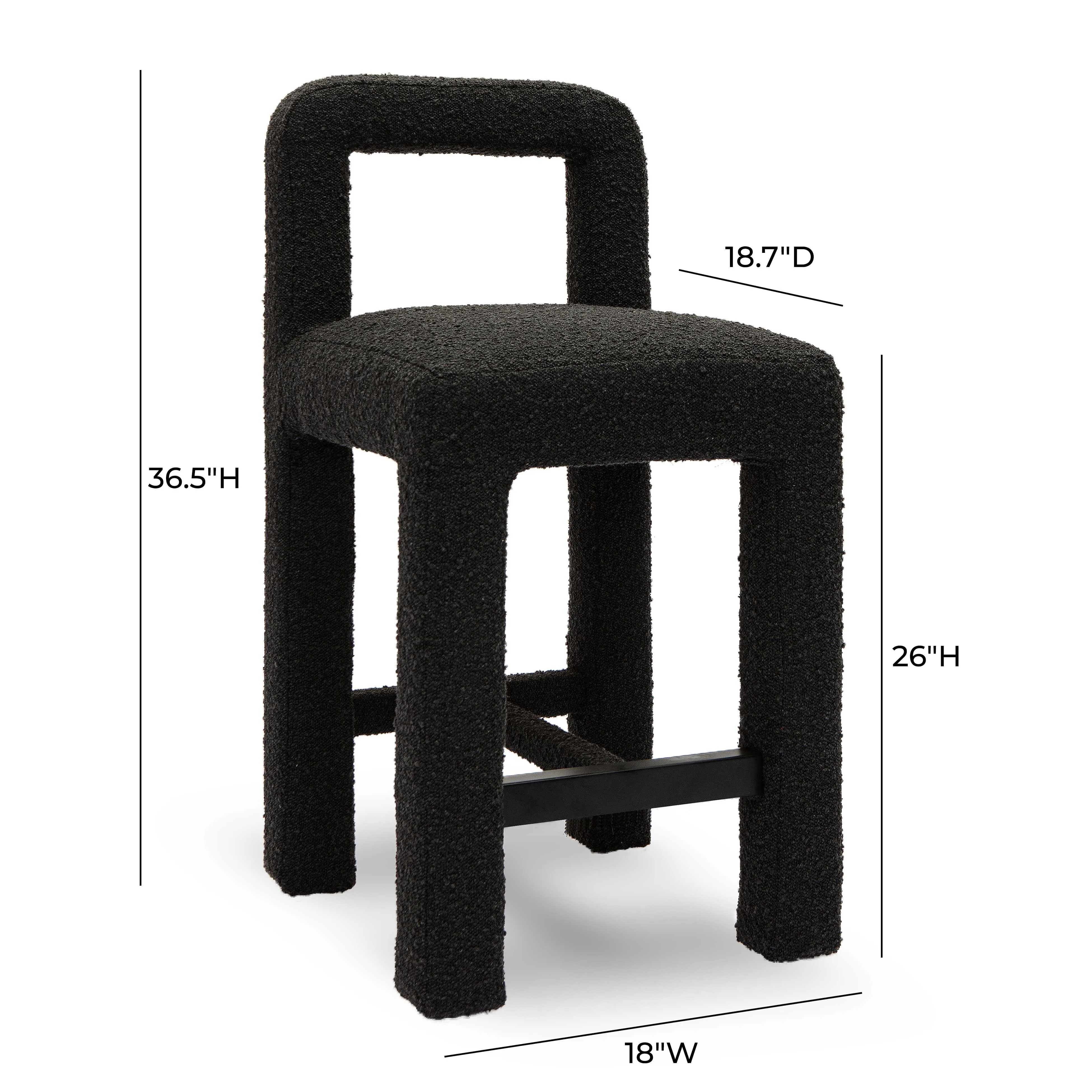 Hazel Boucle Counter Stool - Image 6