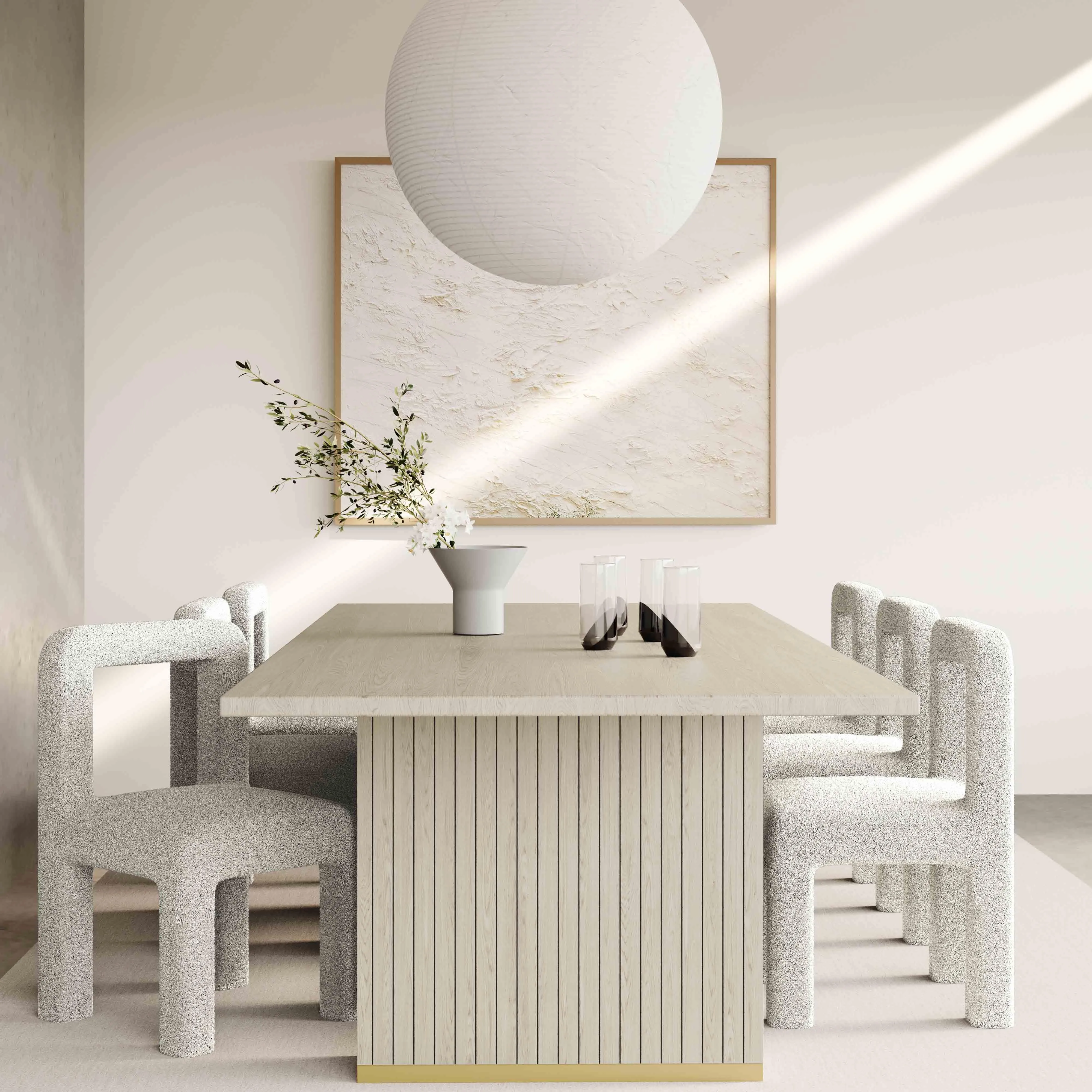 Hazel Boucle Dining Chair - Image 2