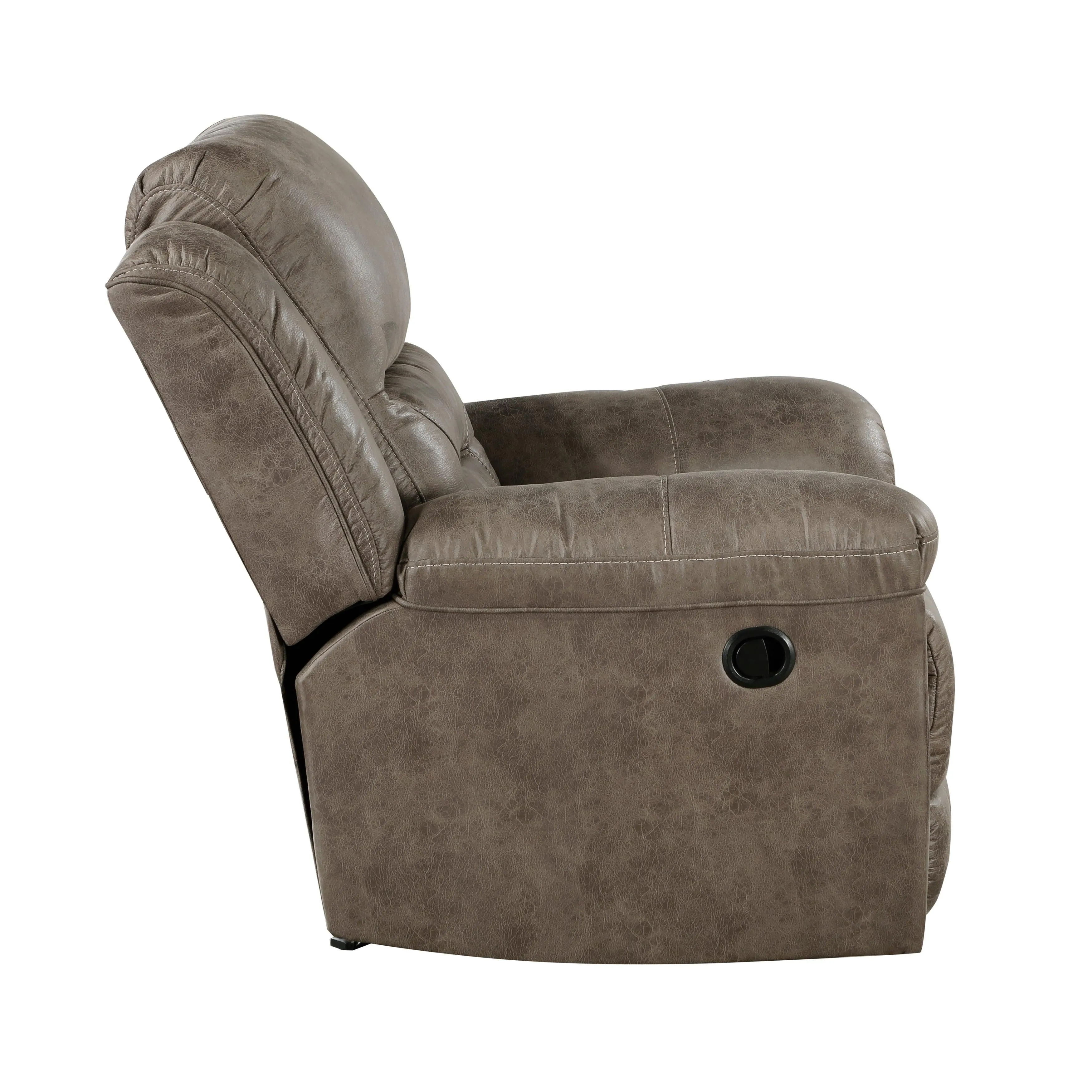 Hazen Brown Microfiber Rocker Reclining Chair - Image 3