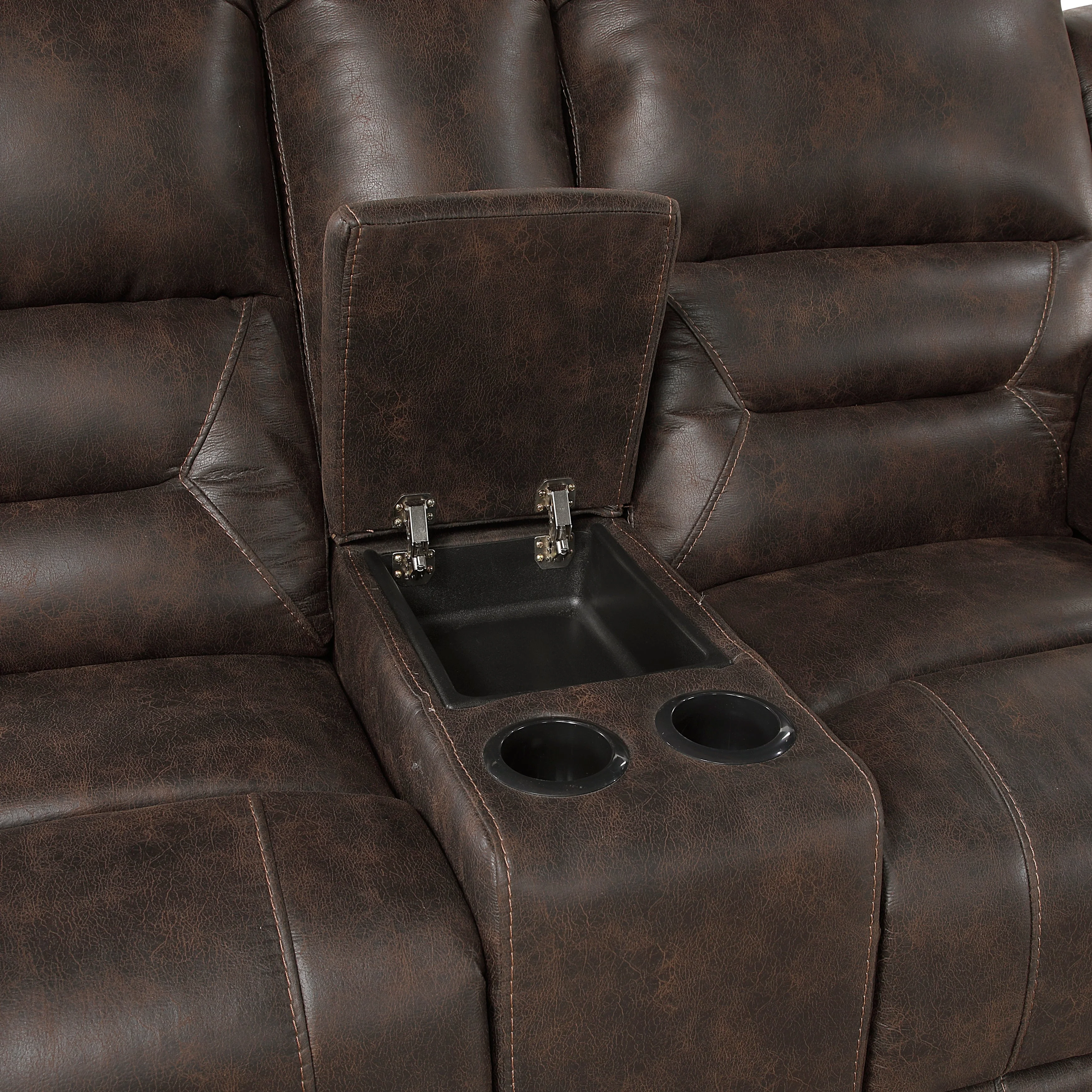 Hazen Dark Brown Reclining Living Room Set - Image 11