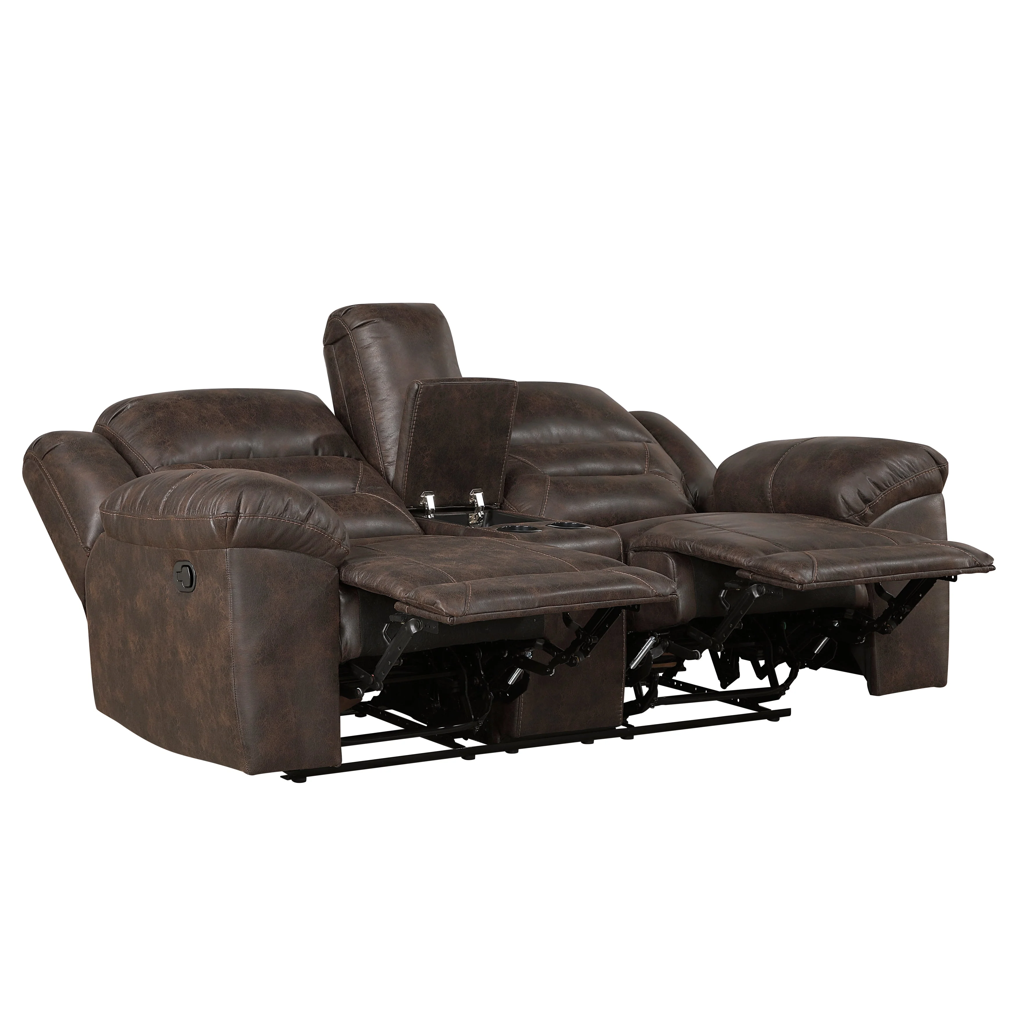 Hazen Dark Brown Reclining Living Room Set - Image 9