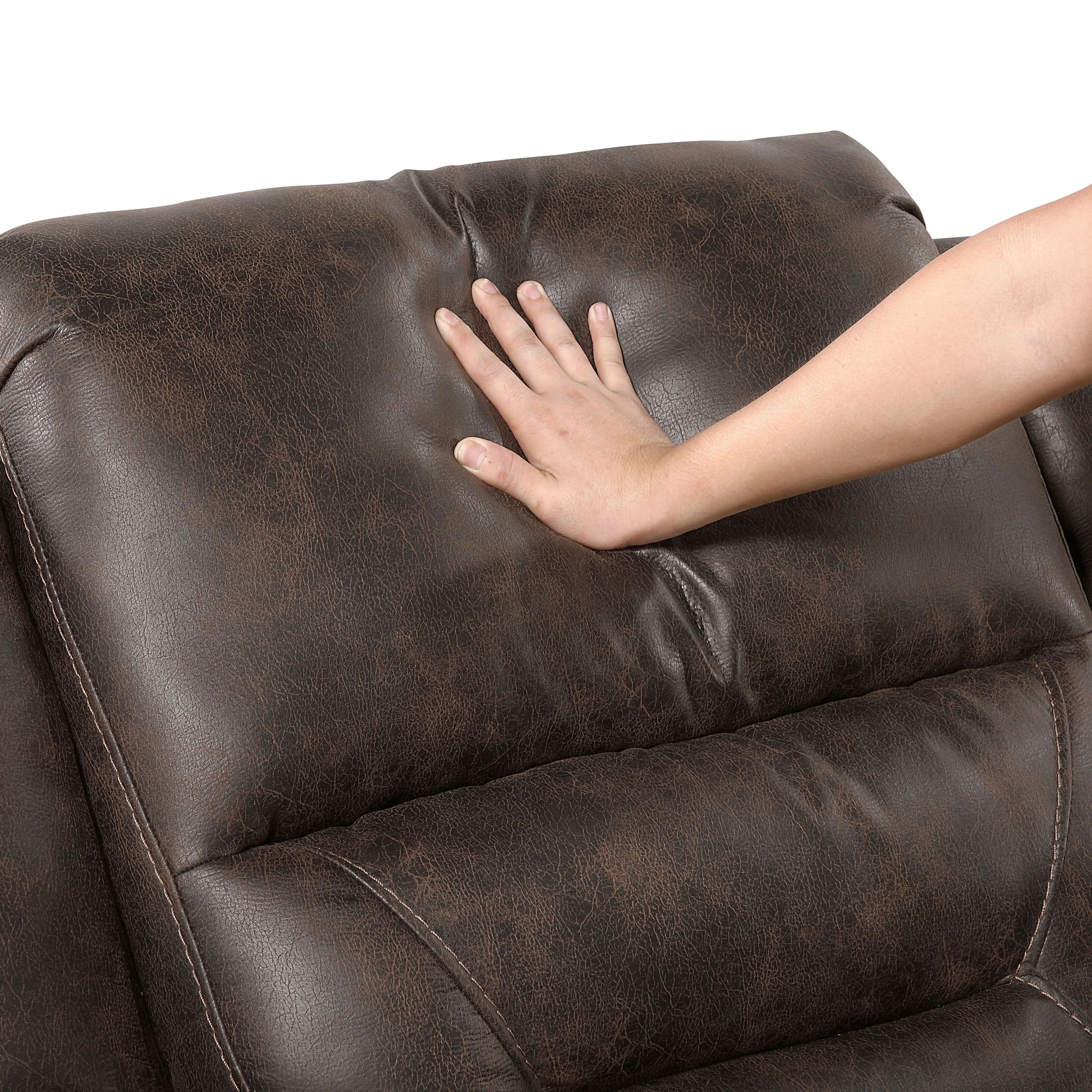 Hazen Dark Brown Rocker Reclining Chair - Image 11