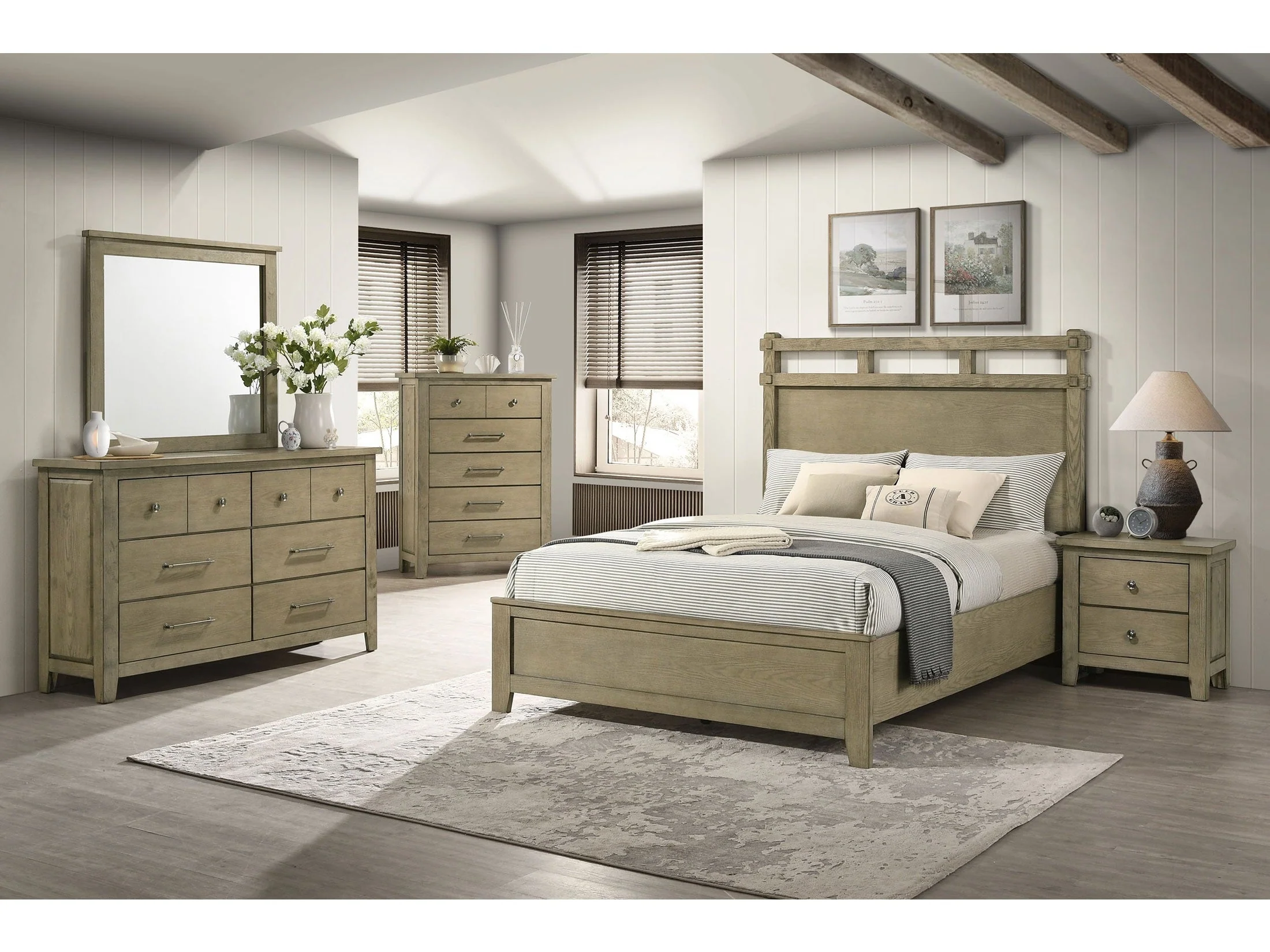 Hazlewood Vineyard Oak 5-Piece Queen Bedroom Set
