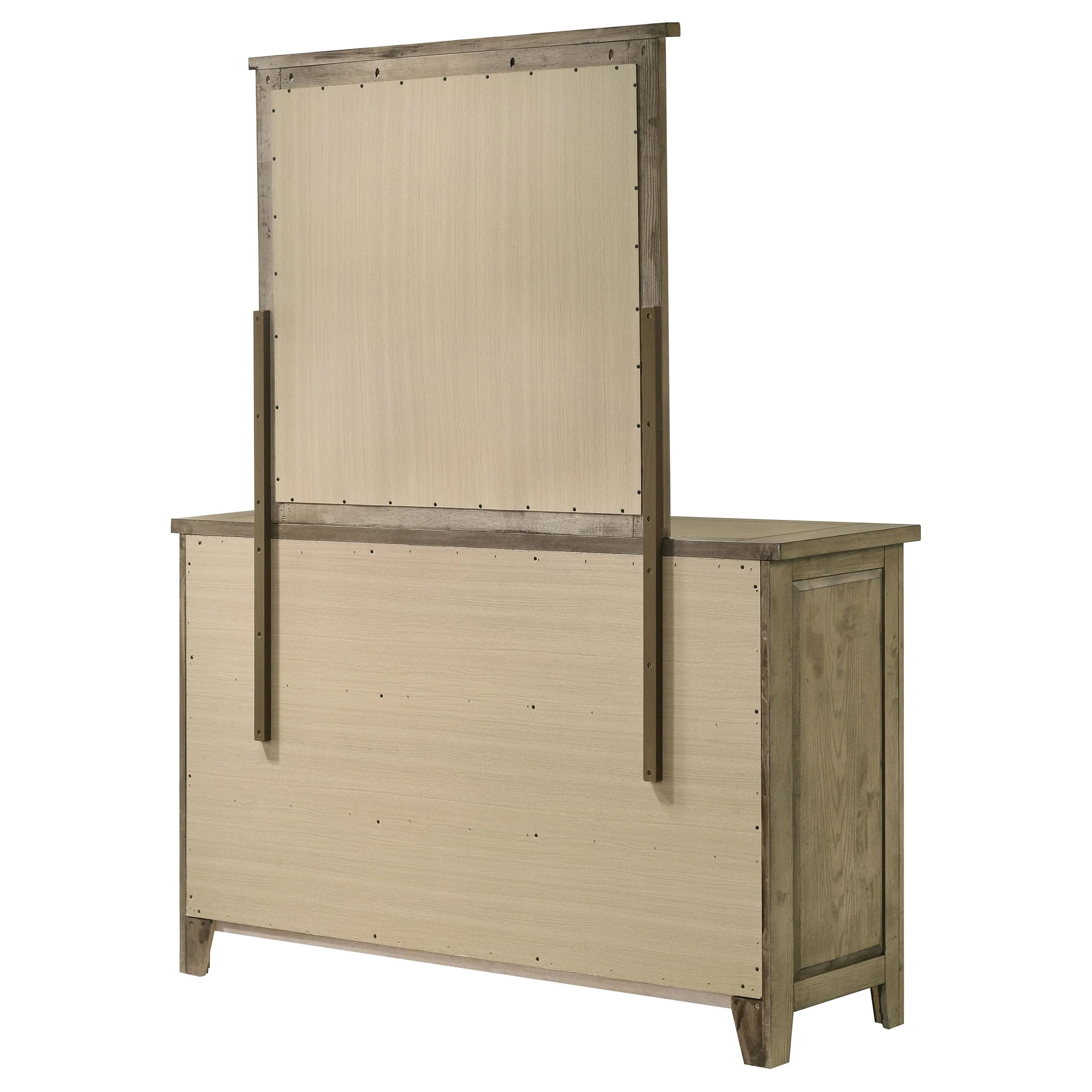 Hazlewood Vineyard Oak 6-drawer Bedroom Dresser with Mirror - Image 8