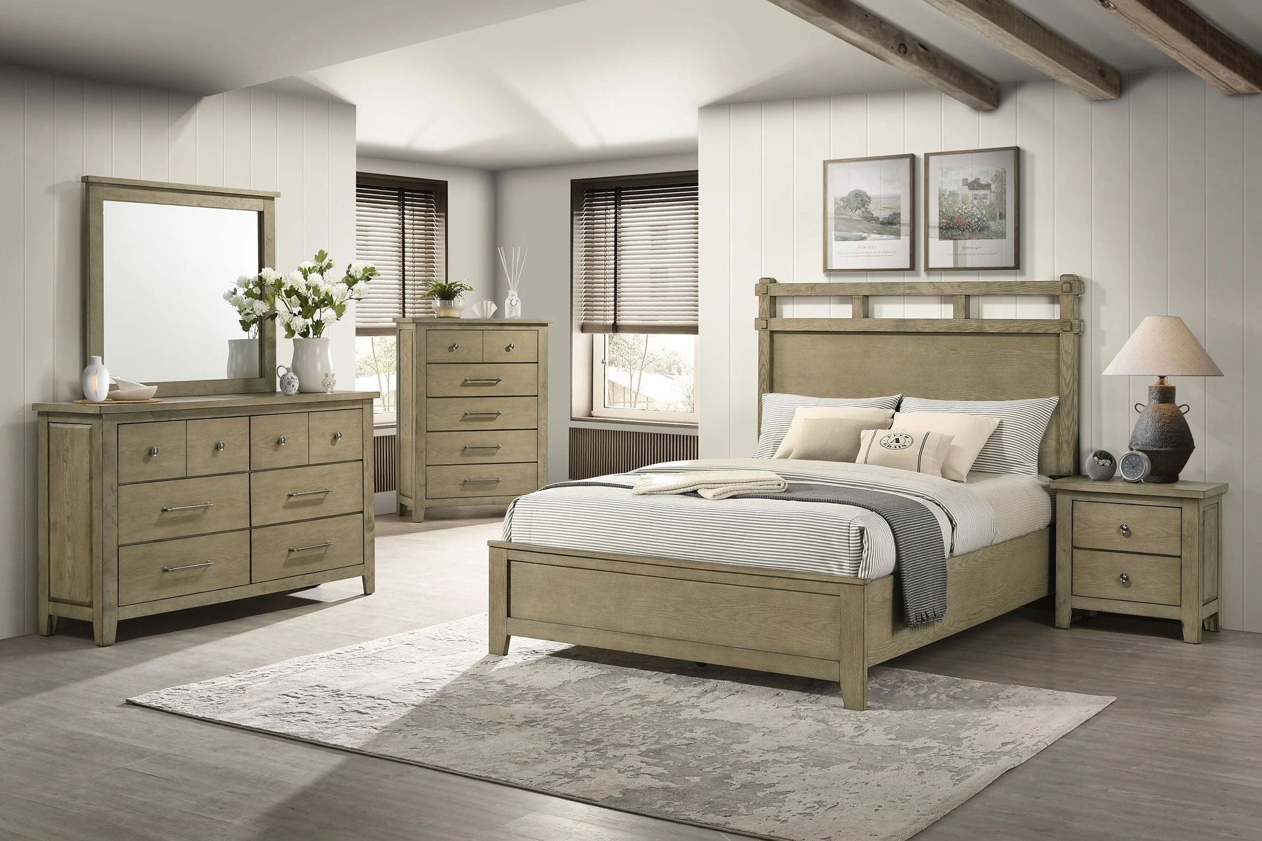 Hazlewood Vineyard Oak 61-inch Eastern King Panel Bed - Image 10