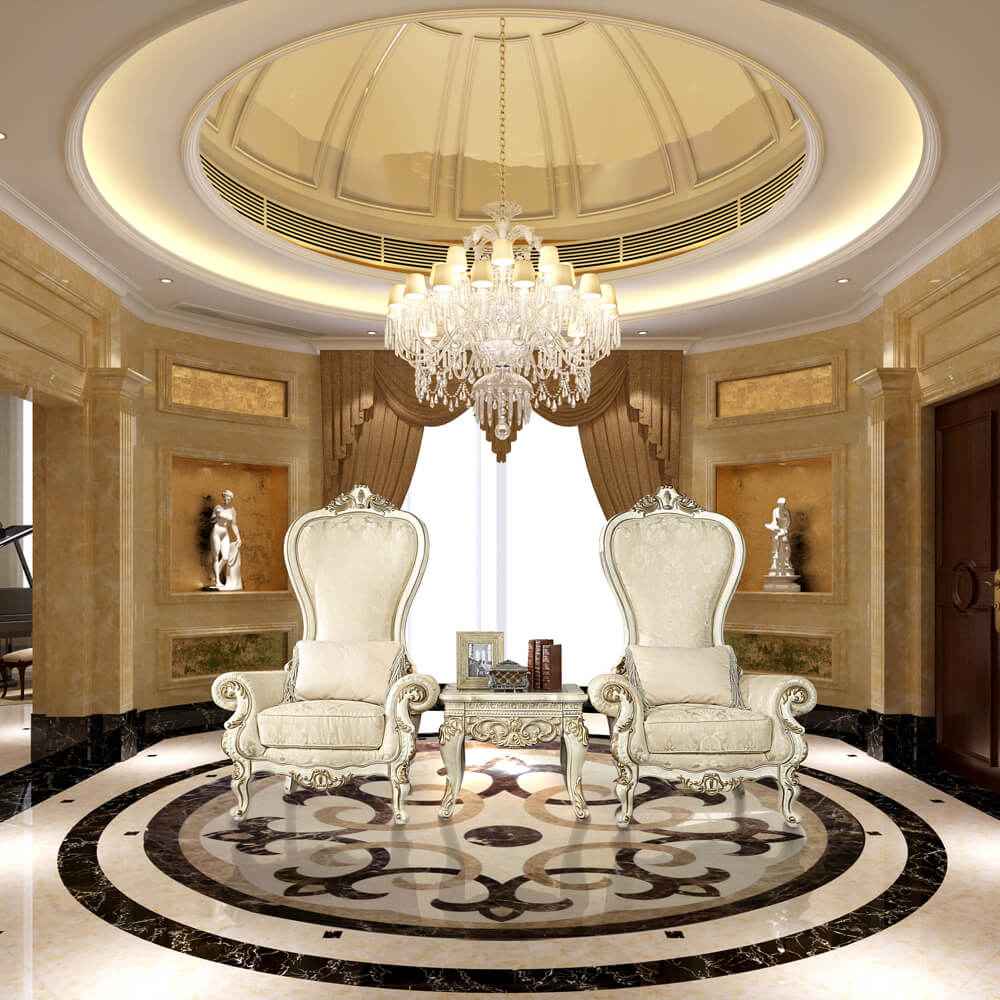 HD-02 Ivory/Gold Highlight Chair