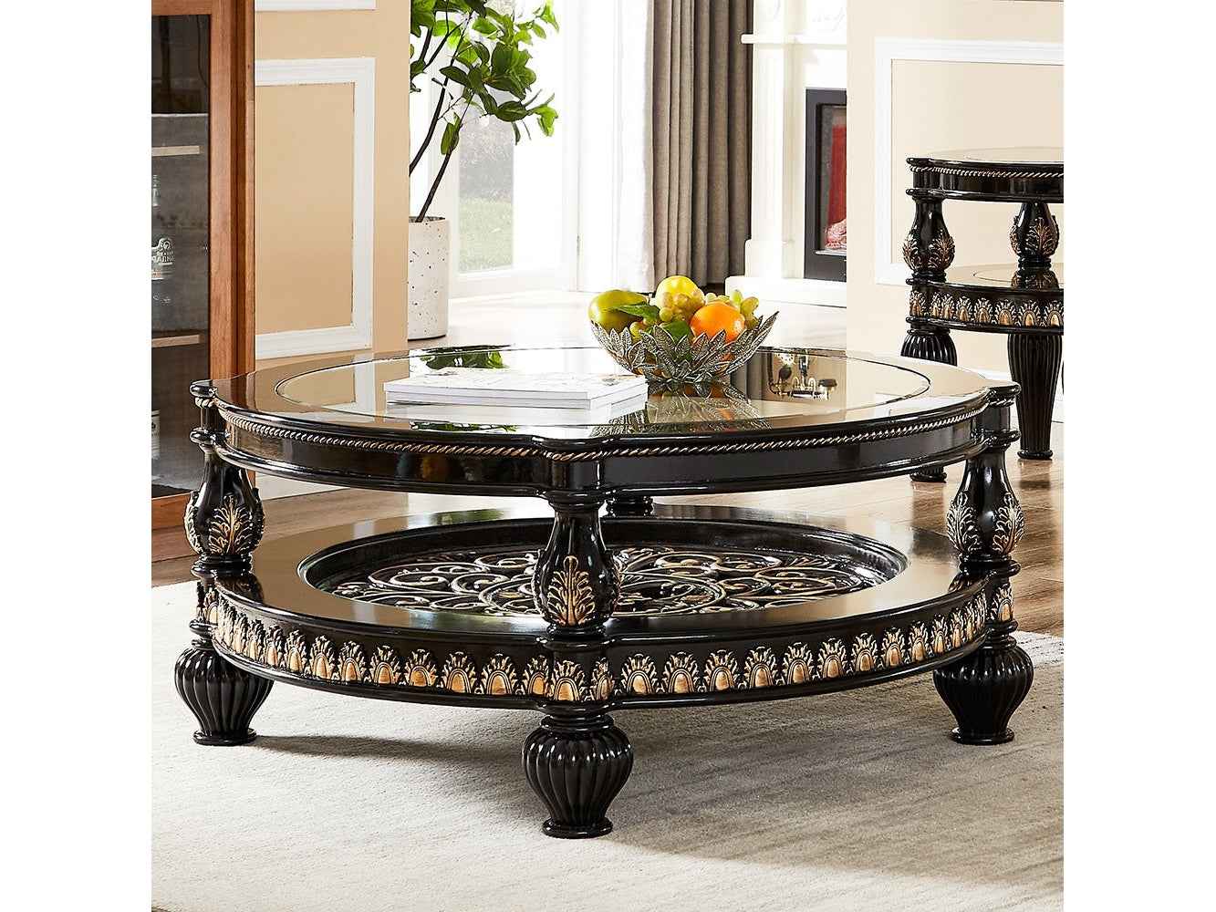 HD-1208 Black Enamel Coffee Table