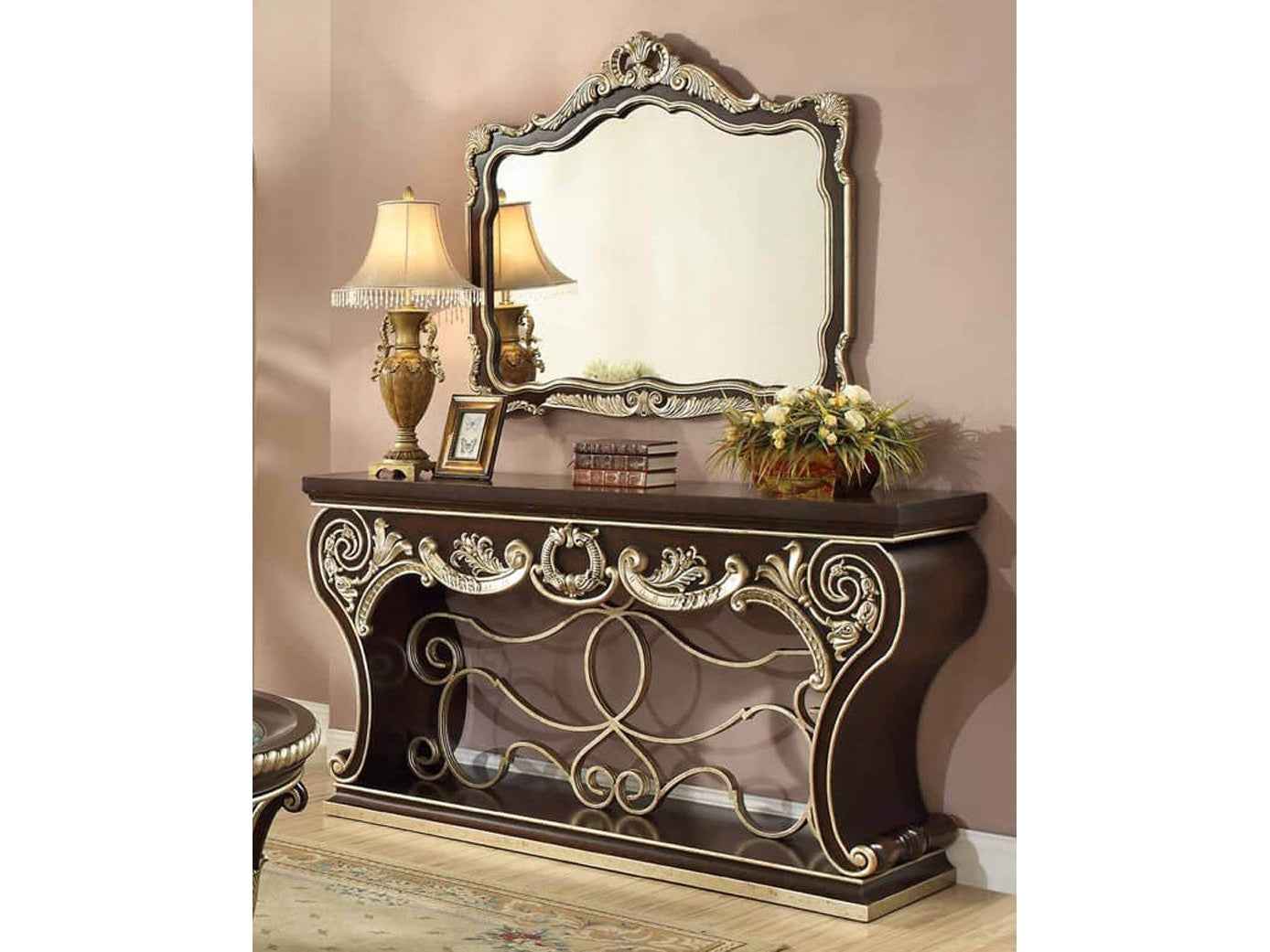 HD-213 Dark Brown Console Table