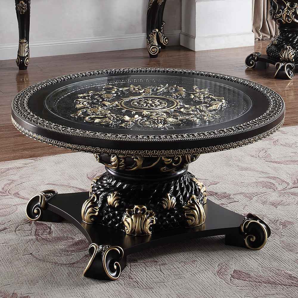 HD-328B Black Enamel 3-Piece Coffee Table Set - Image 2