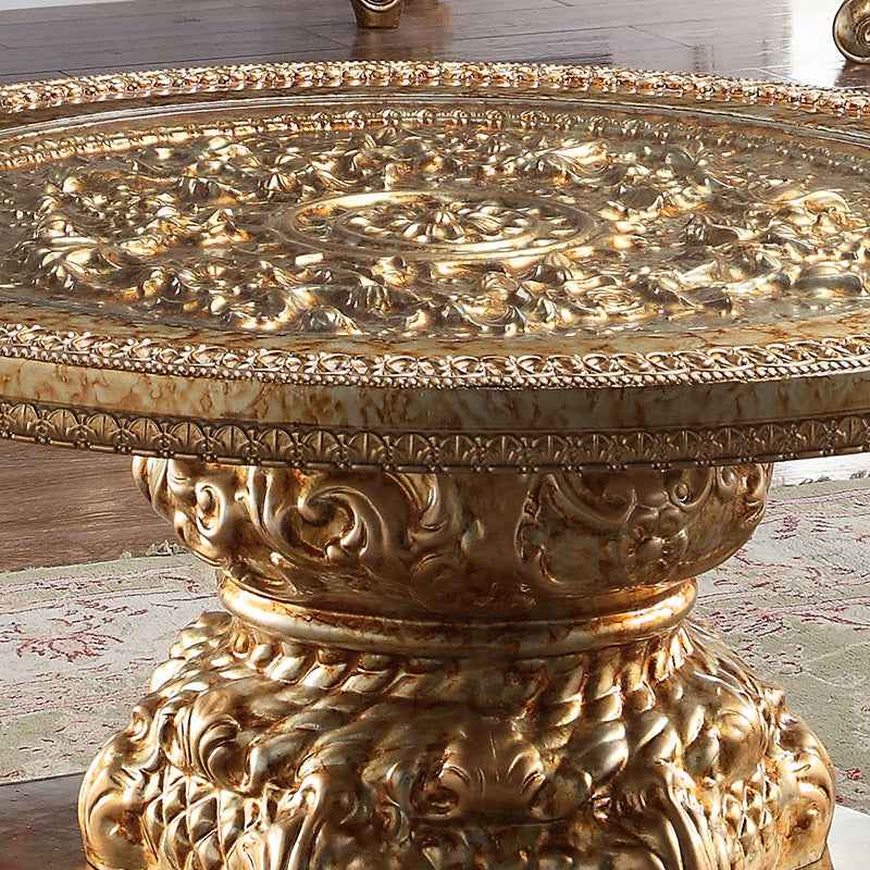 HD-328G Metallic Gold 3-Piece Coffee Table Set - Image 2