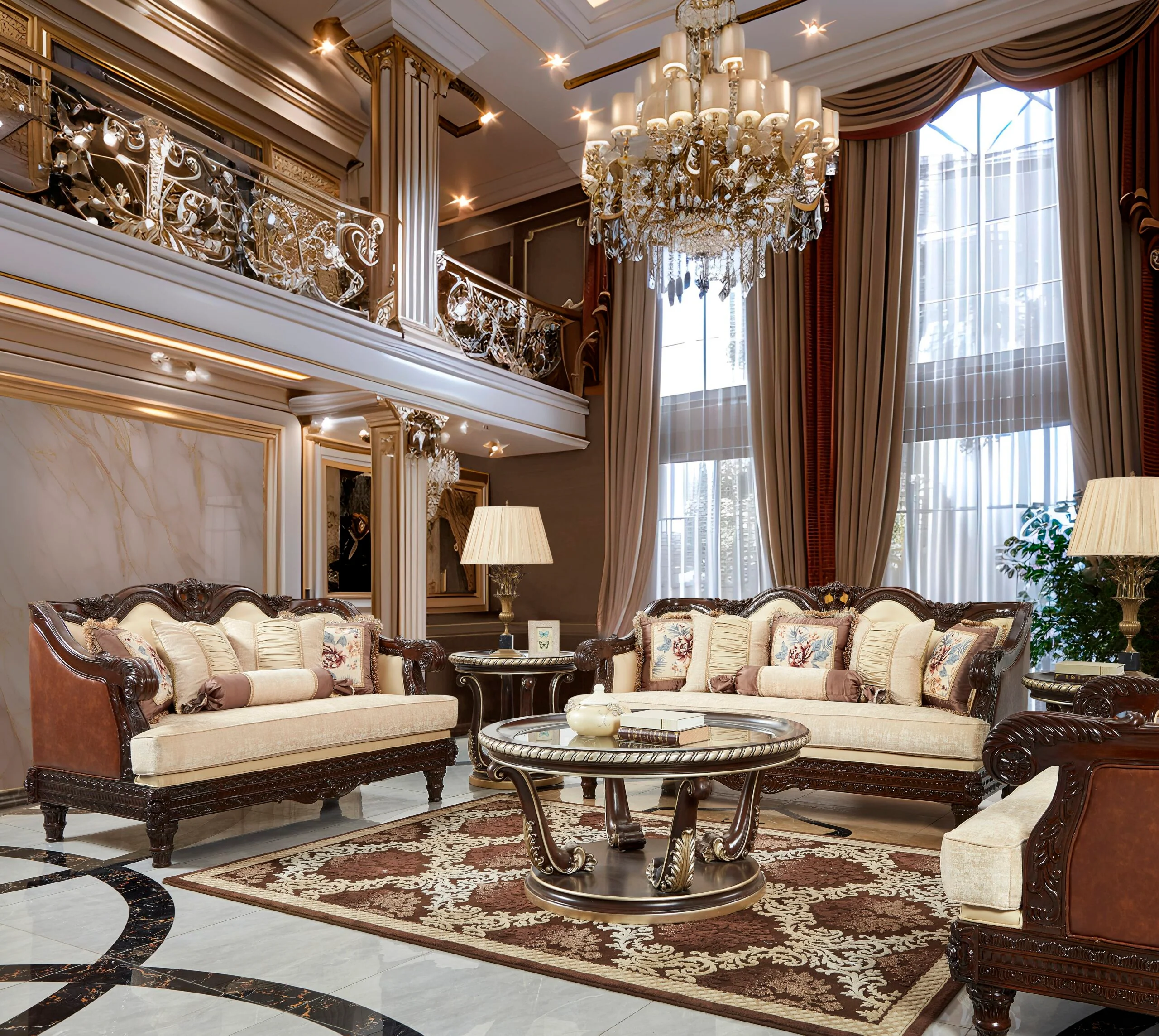 HD-386 Cherry Mahogany Loveseat - Image 2