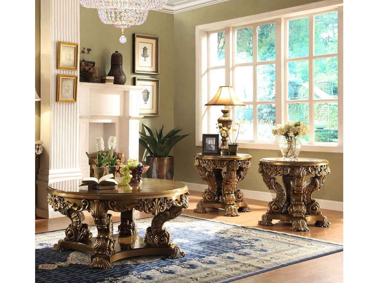 HD-8008 Bronze 3-Piece Coffee Table Set