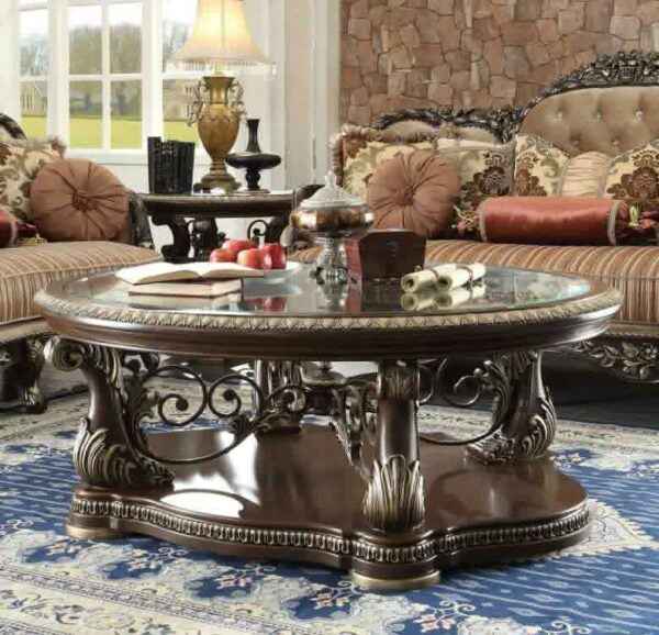 HD-8013 Brown Cherry 3-Piece Coffee Table Set - Image 2
