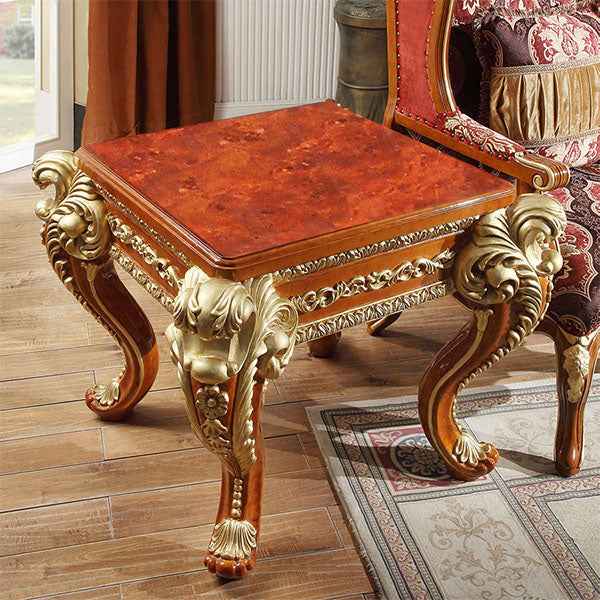 HD-8024 Cedar Red 3-Piece Coffee Table Set - Image 3