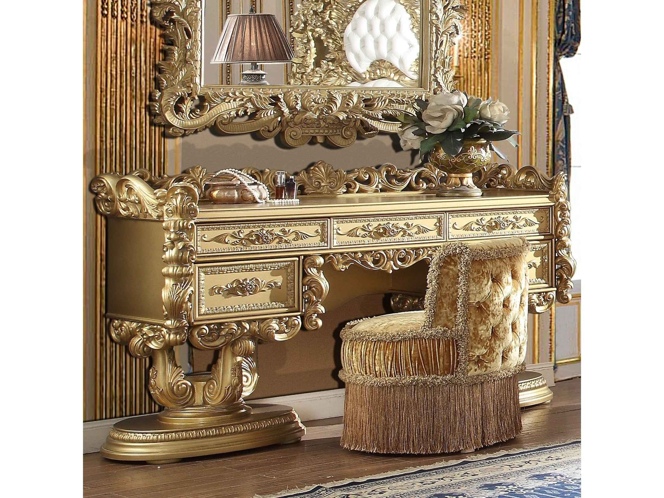 HD-8086 Bright Gold Dresser