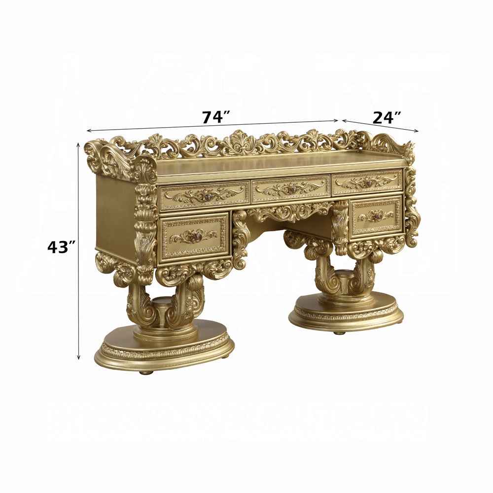 HD-8086 Bright Gold Dresser - Image 6