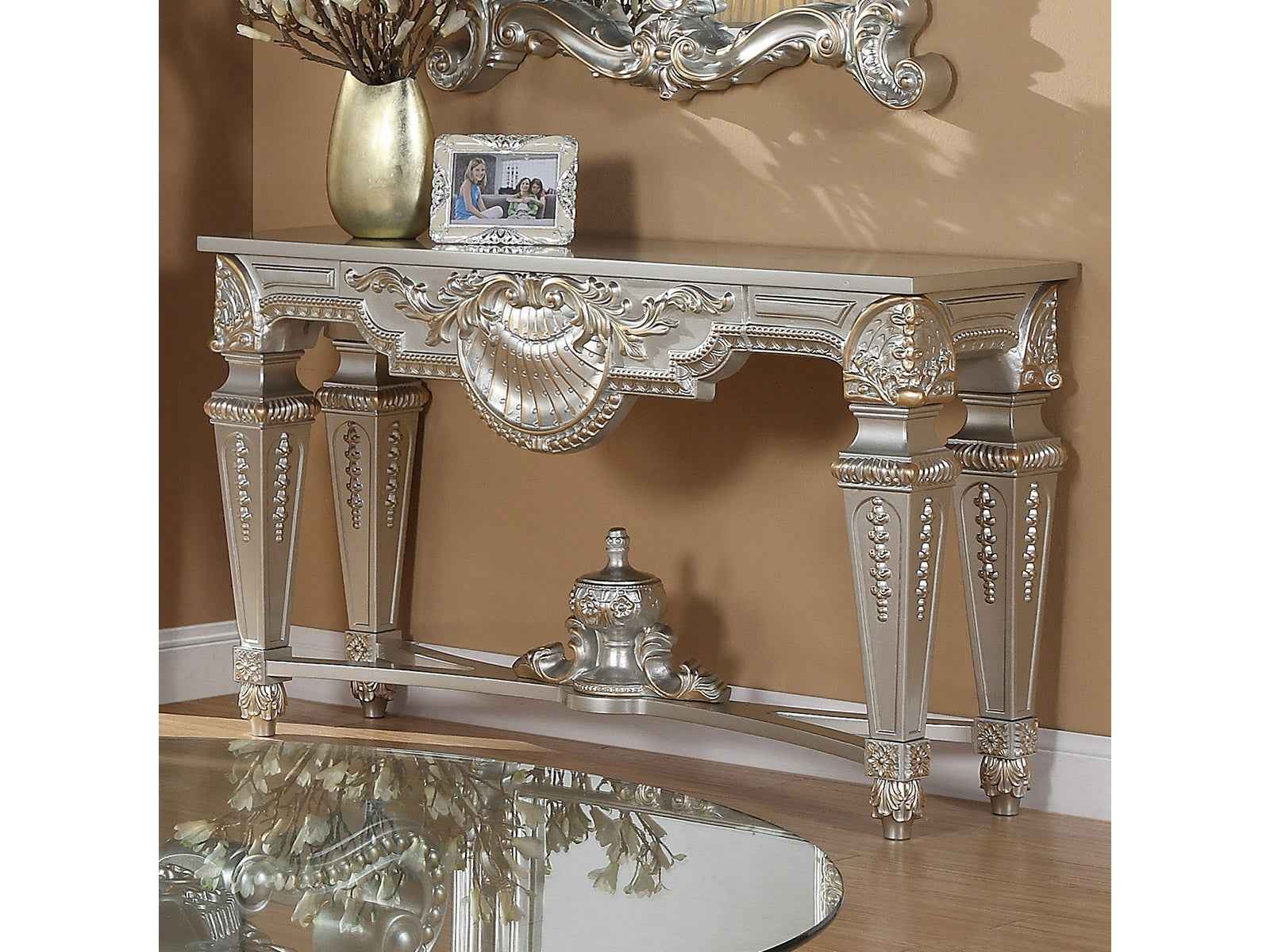 HD-8908S Silver Console Table