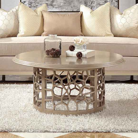HD-8913CHAM Champagne 3-Piece Coffee Table Set - Image 2