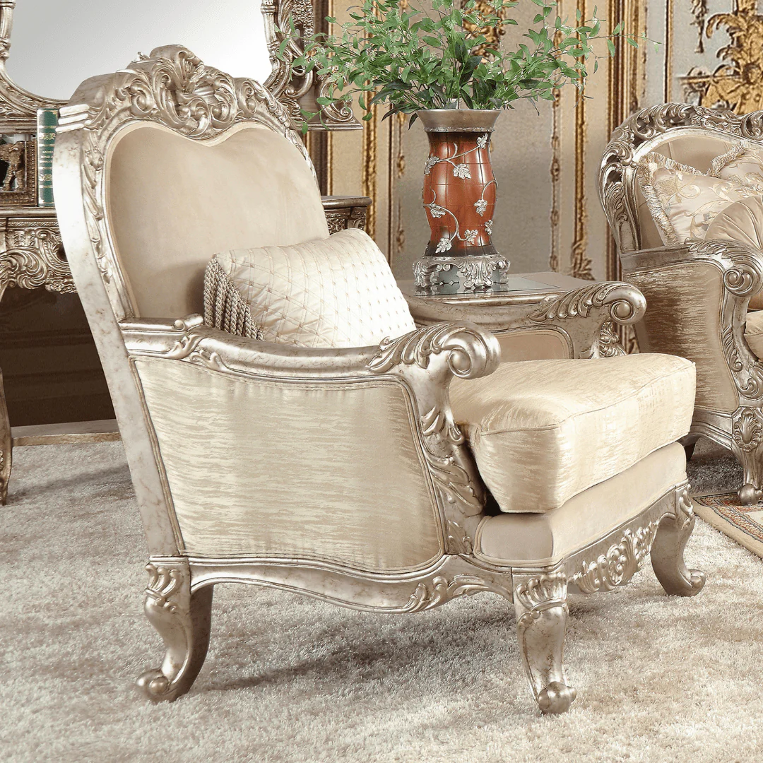 HD-8925 Metallic Antique Gold Belle Silver Mix Champagne Chair
