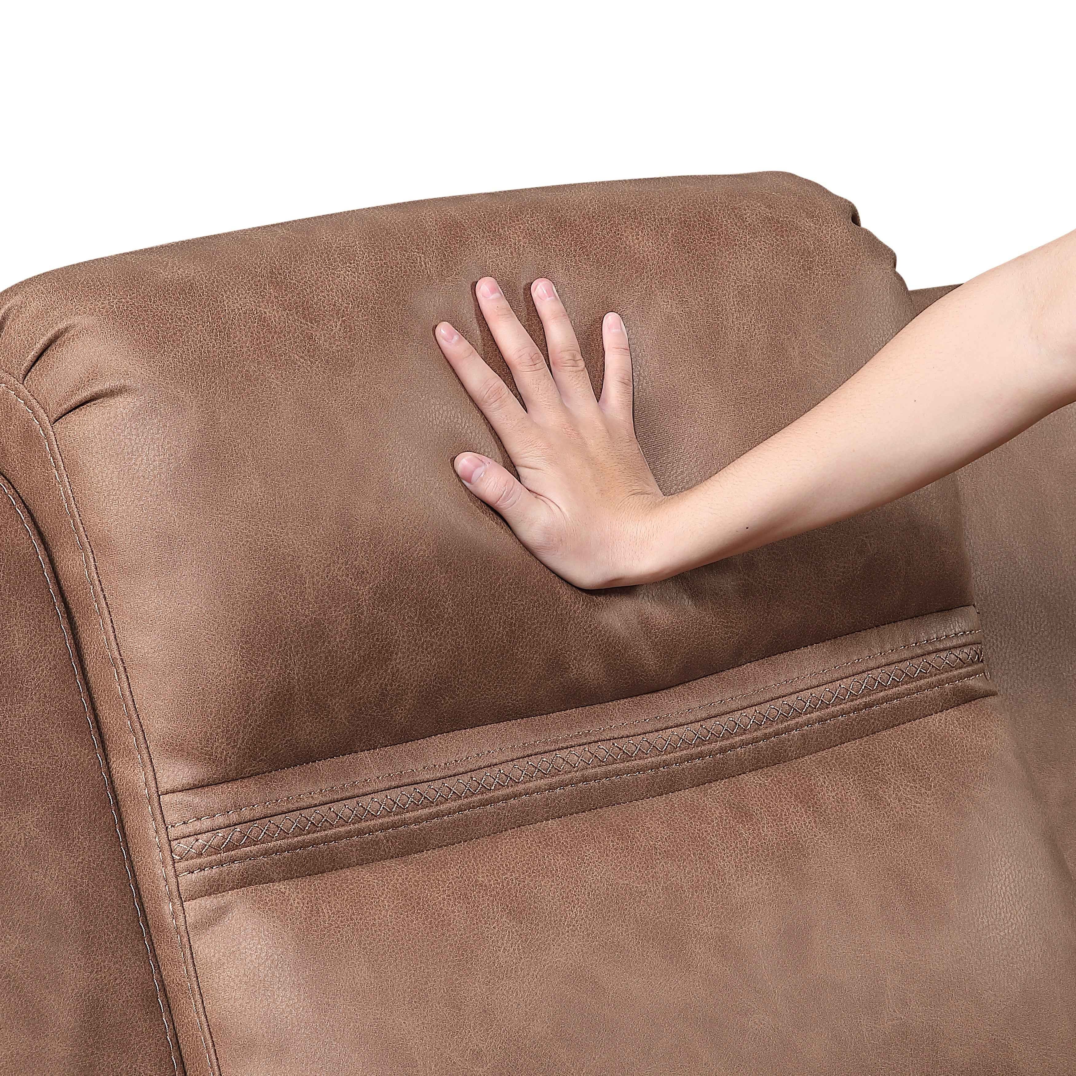 Hearth Brown Double Reclining Loveseat with Center Console - Image 6