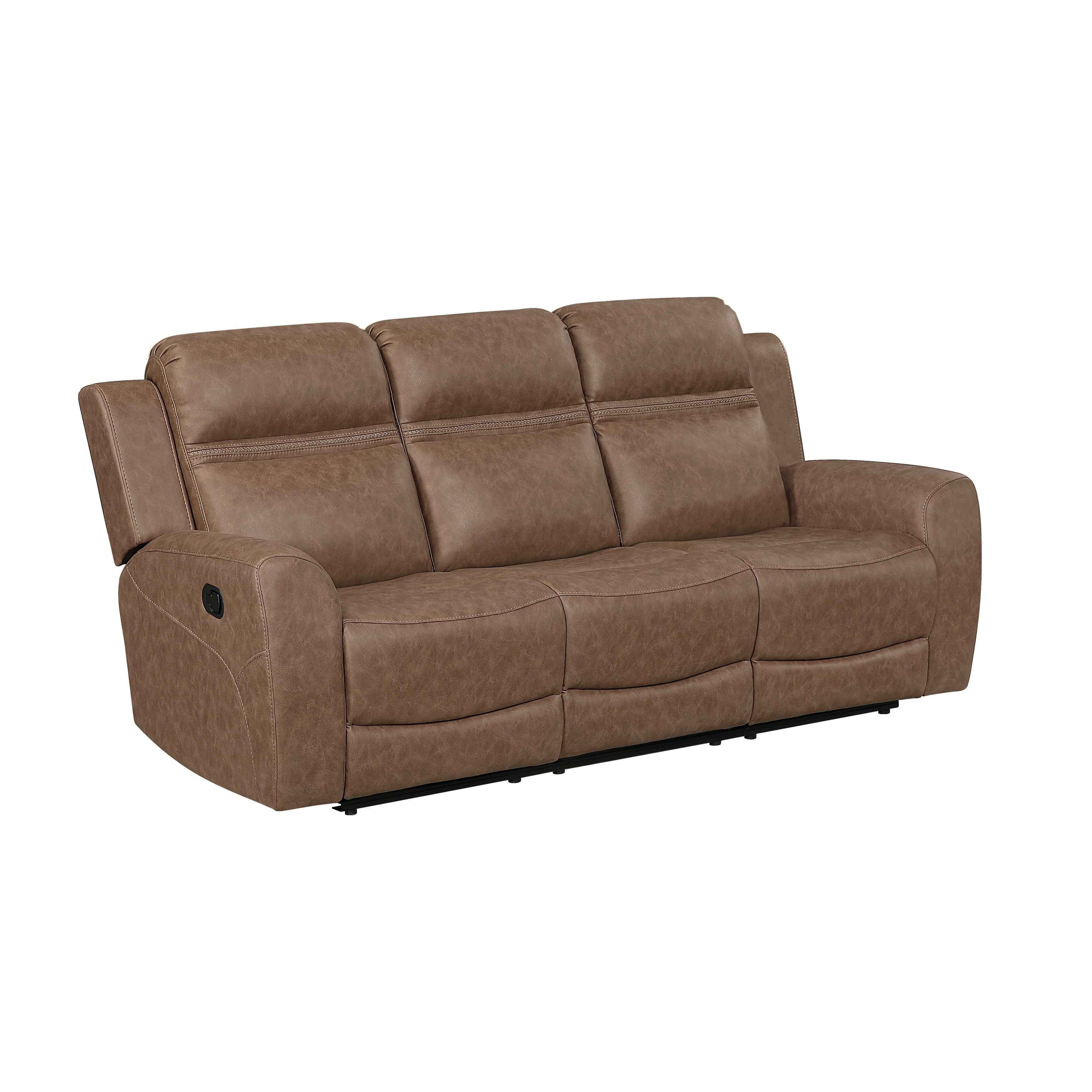 Hearth Brown Double Reclining Sofa - Image 2
