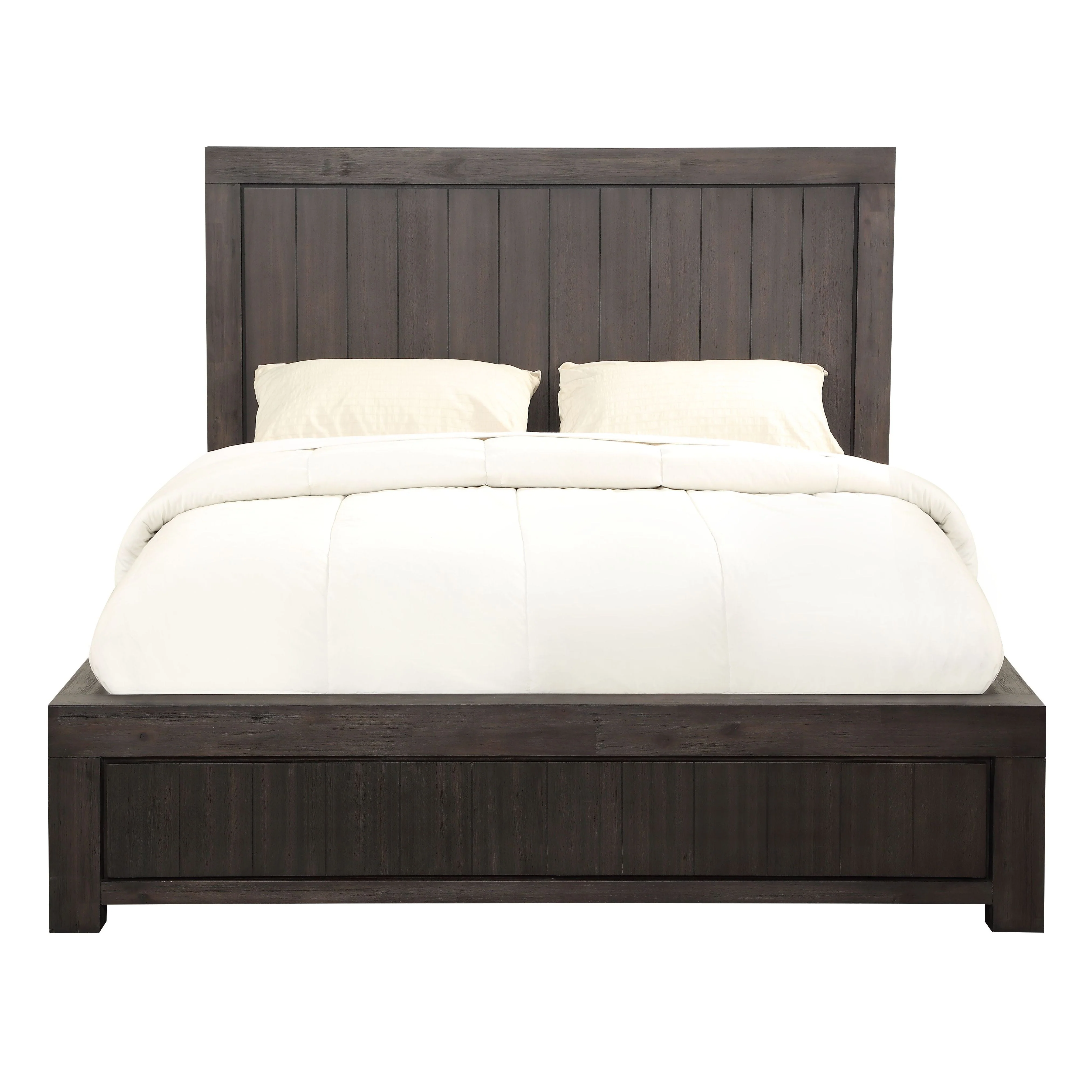 Heath Wood Queen Platform Bed in Basalt Grey - Image 2