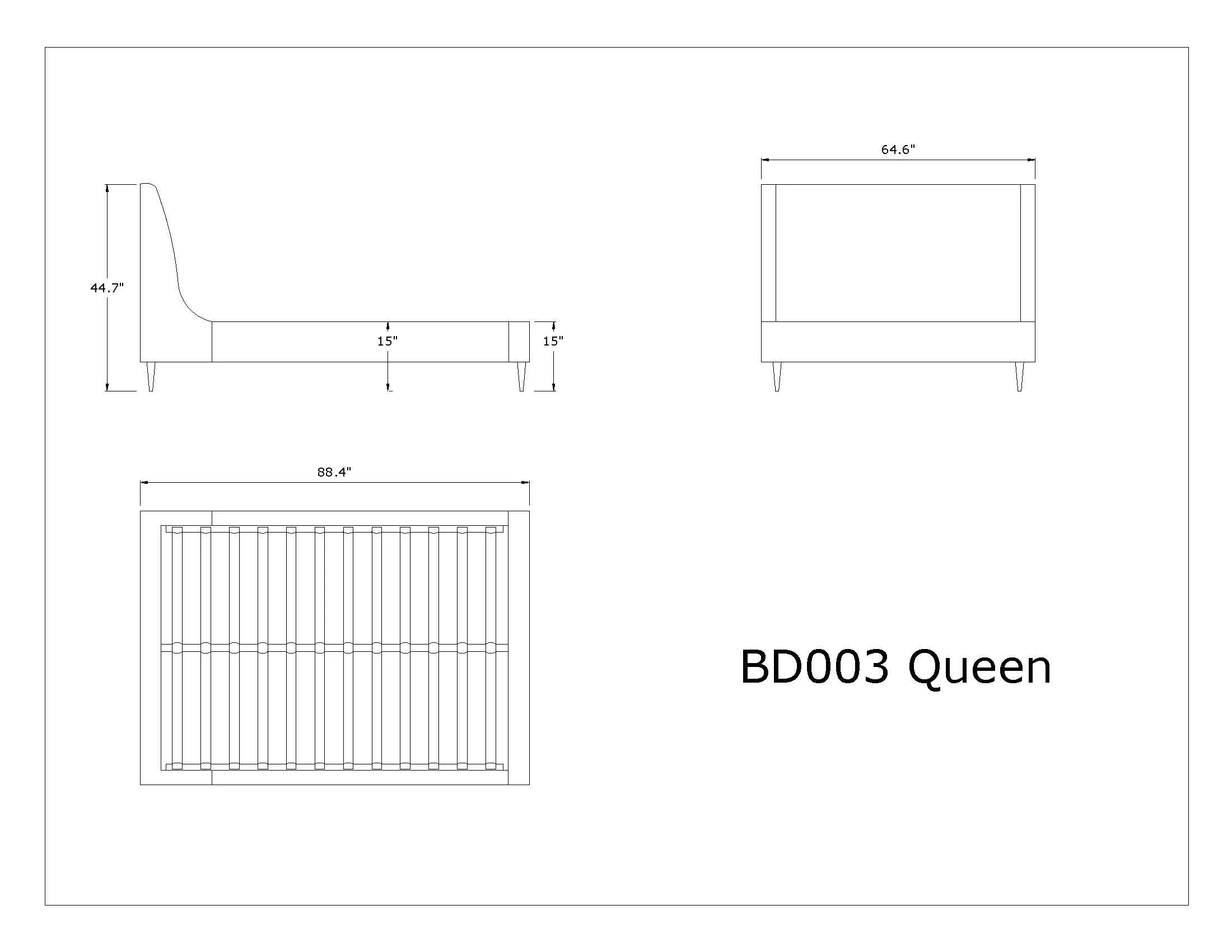 Heather Queen Bed in Grey - Image 3