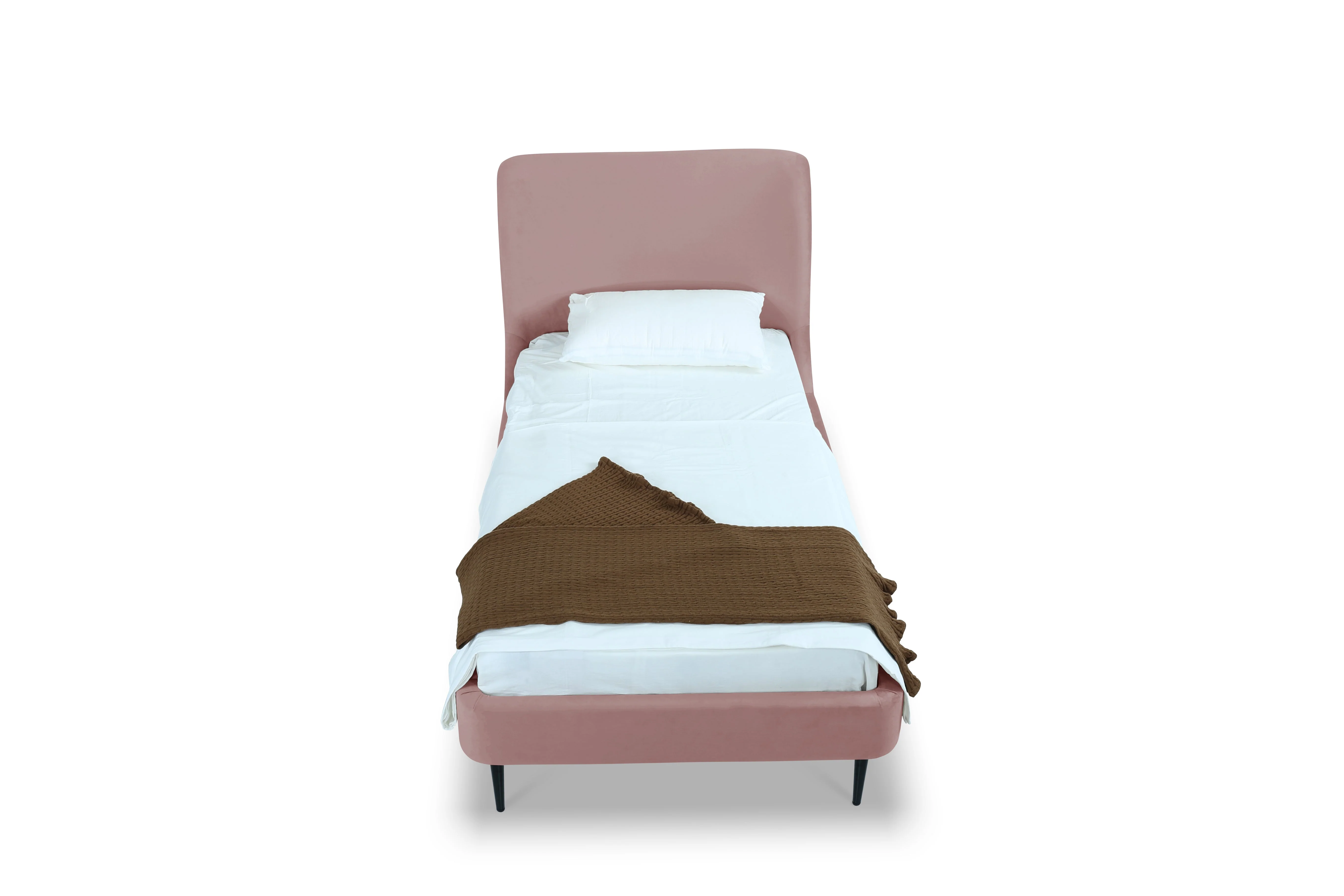 Heather Twin Bed in Blush with Black Legs - Image 9